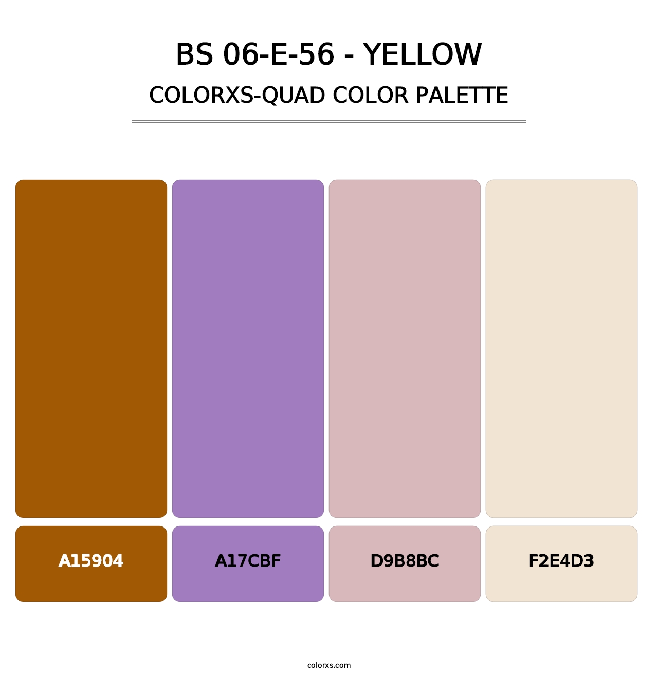BS 06-E-56 - Yellow - Colorxs Quad Palette