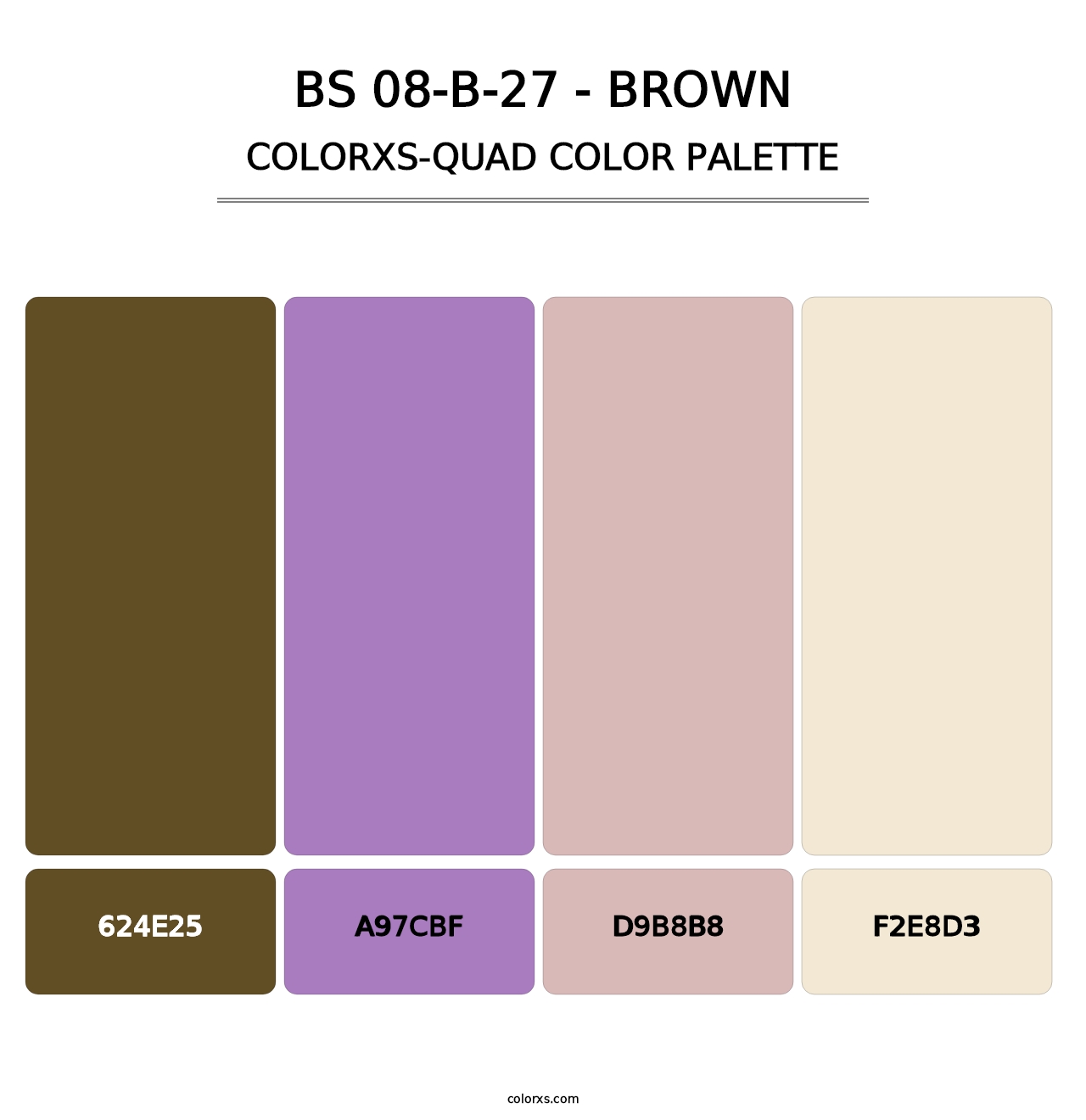 BS 08-B-27 - Brown - Colorxs Quad Palette