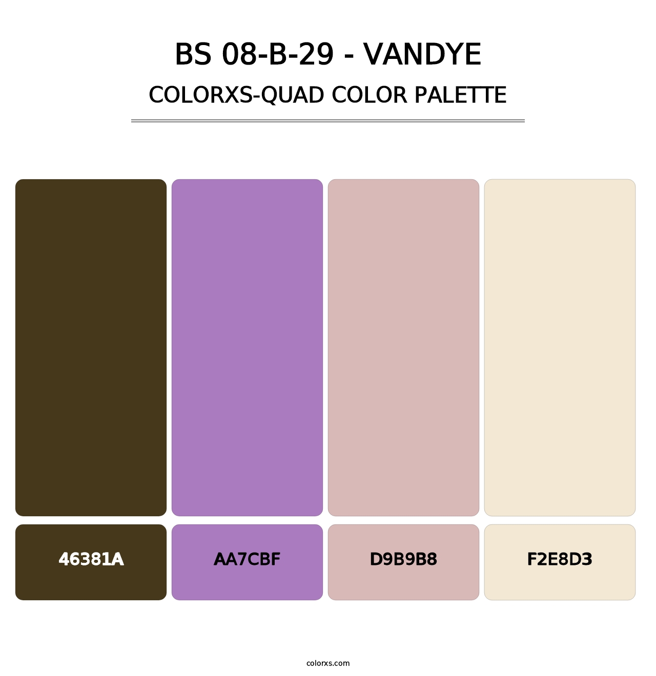 BS 08-B-29 - Vandye - Colorxs Quad Palette