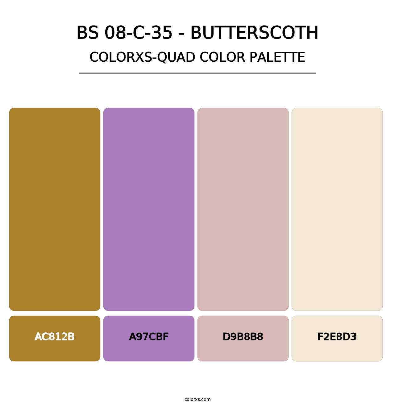 BS 08-C-35 - Butterscoth - Colorxs Quad Palette
