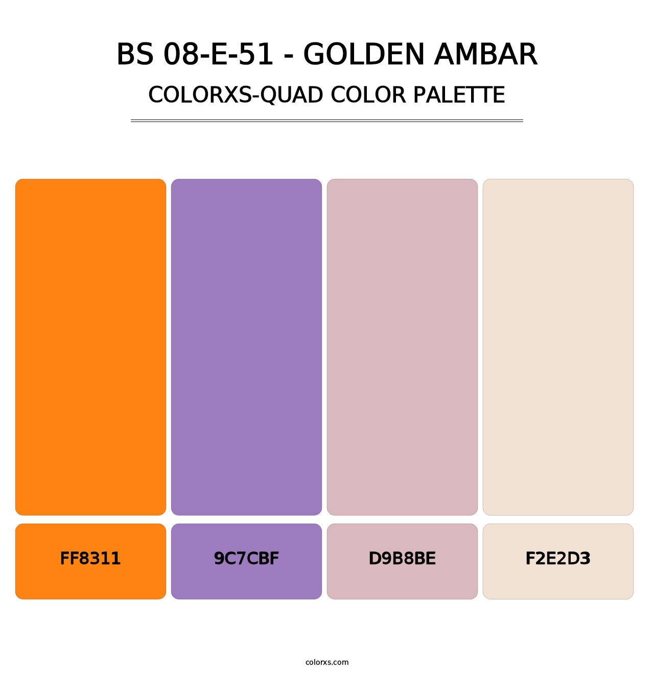 BS 08-E-51 - Golden Ambar - Colorxs Quad Palette