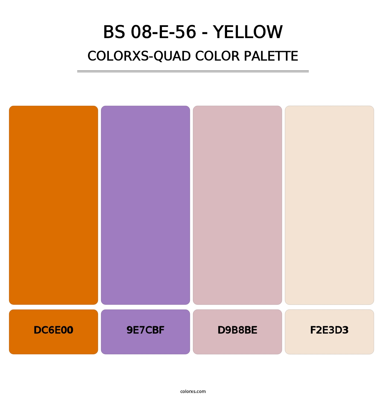 BS 08-E-56 - Yellow - Colorxs Quad Palette