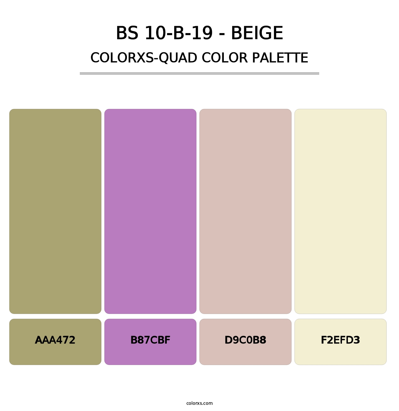 BS 10-B-19 - Beige - Colorxs Quad Palette