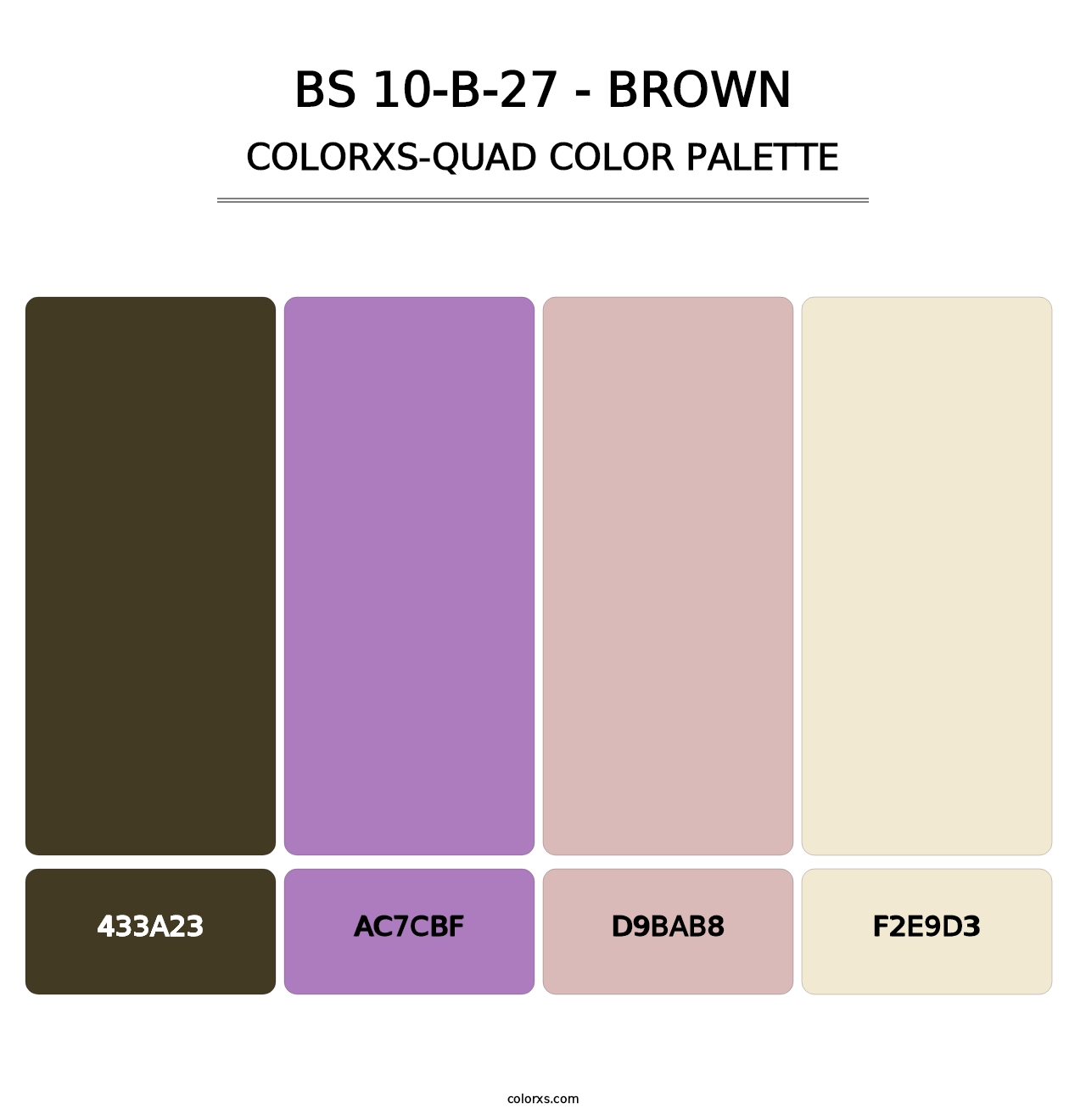 BS 10-B-27 - Brown - Colorxs Quad Palette