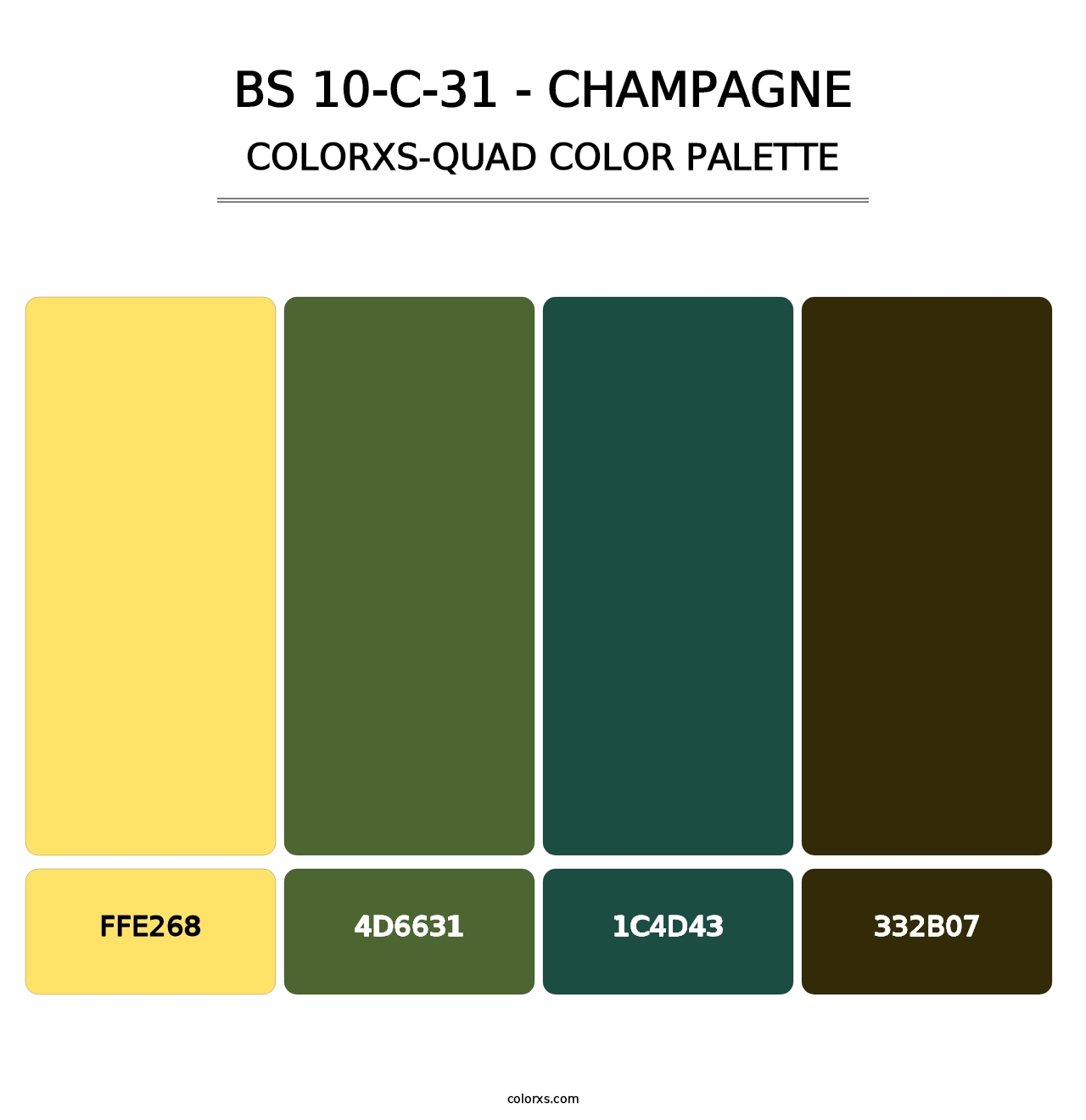 BS 10-C-31 - Champagne - Colorxs Quad Palette