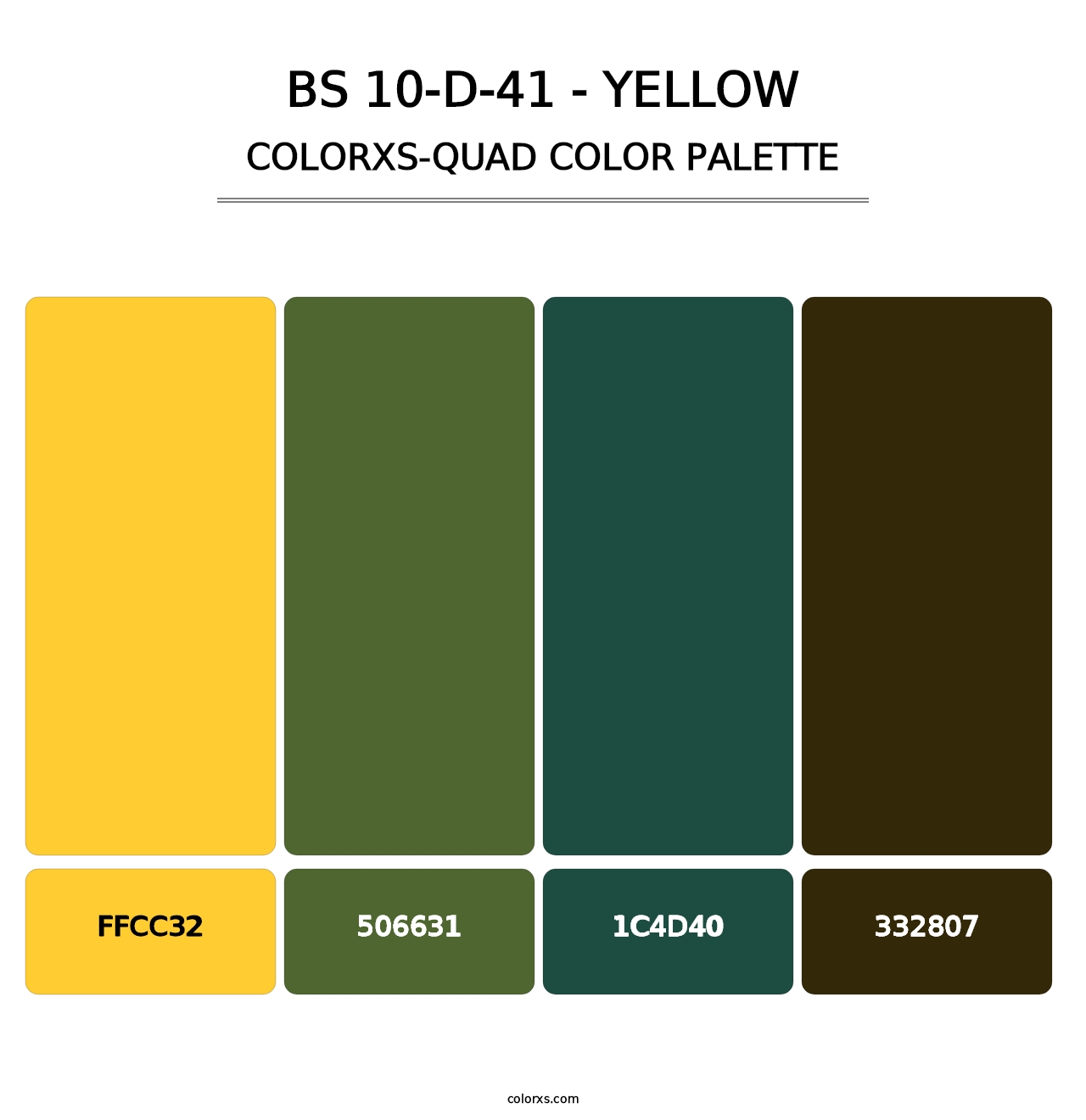 BS 10-D-41 - Yellow - Colorxs Quad Palette