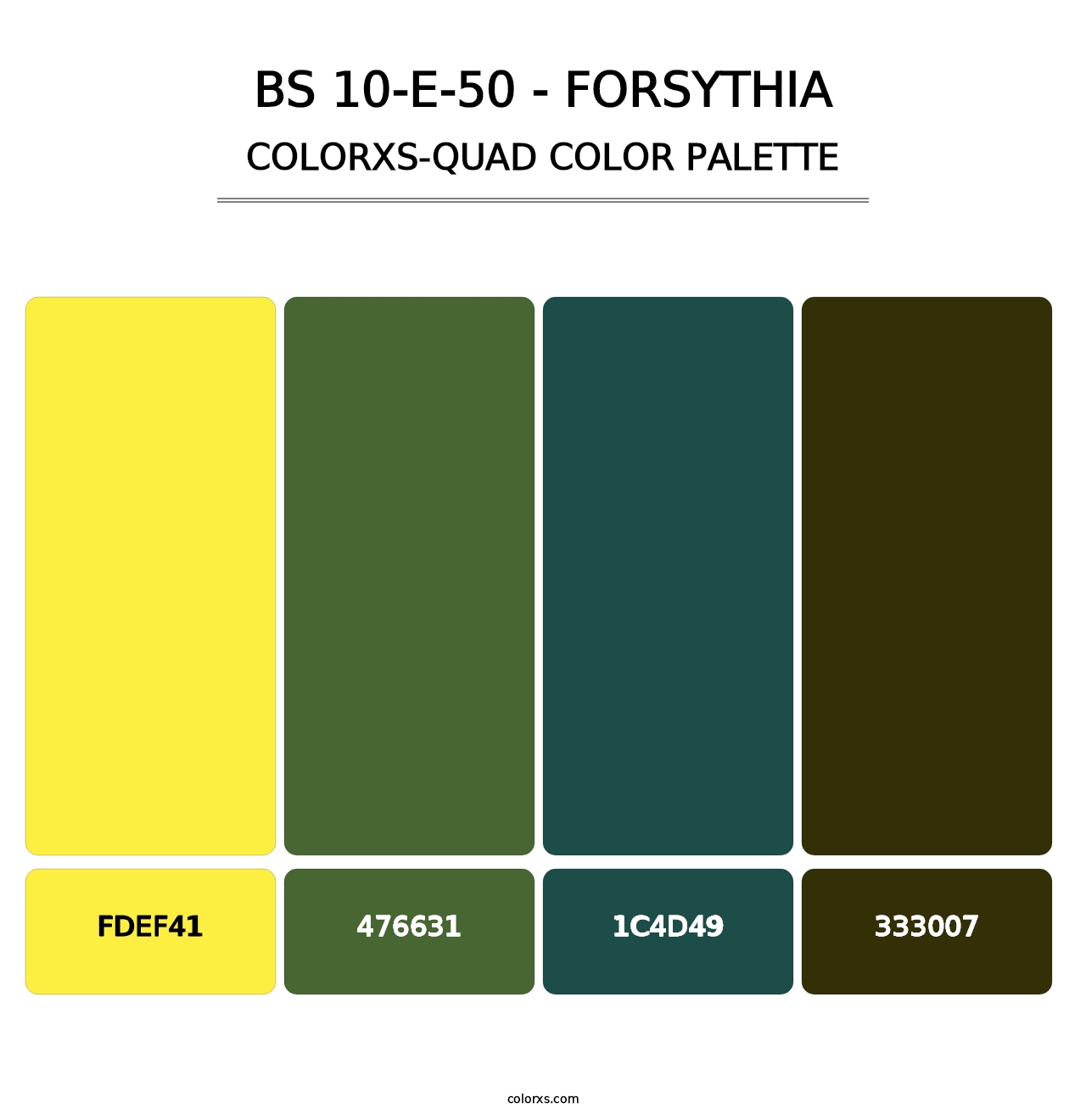 BS 10-E-50 - Forsythia - Colorxs Quad Palette