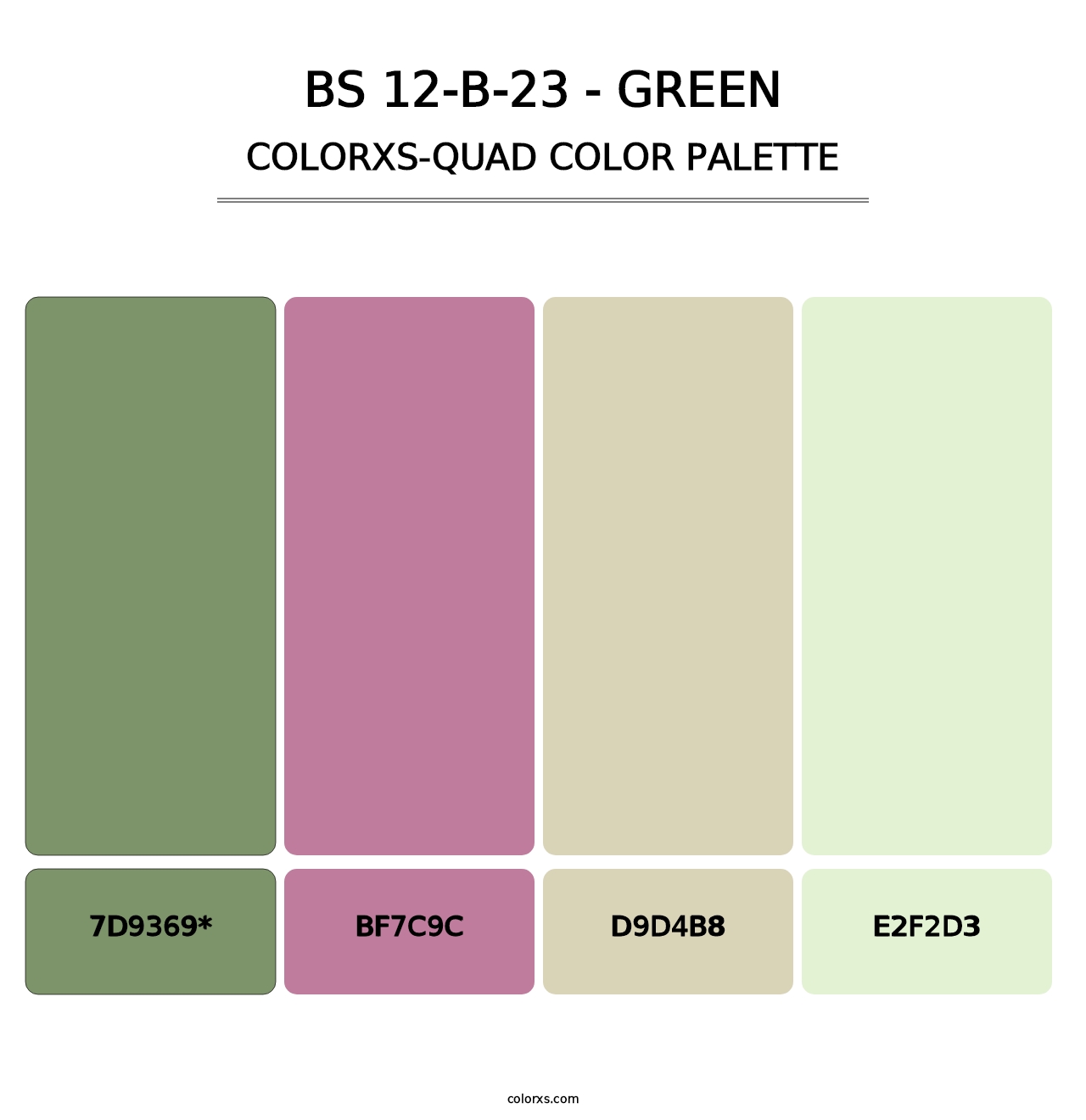 BS 12-B-23 - Green - Colorxs Quad Palette