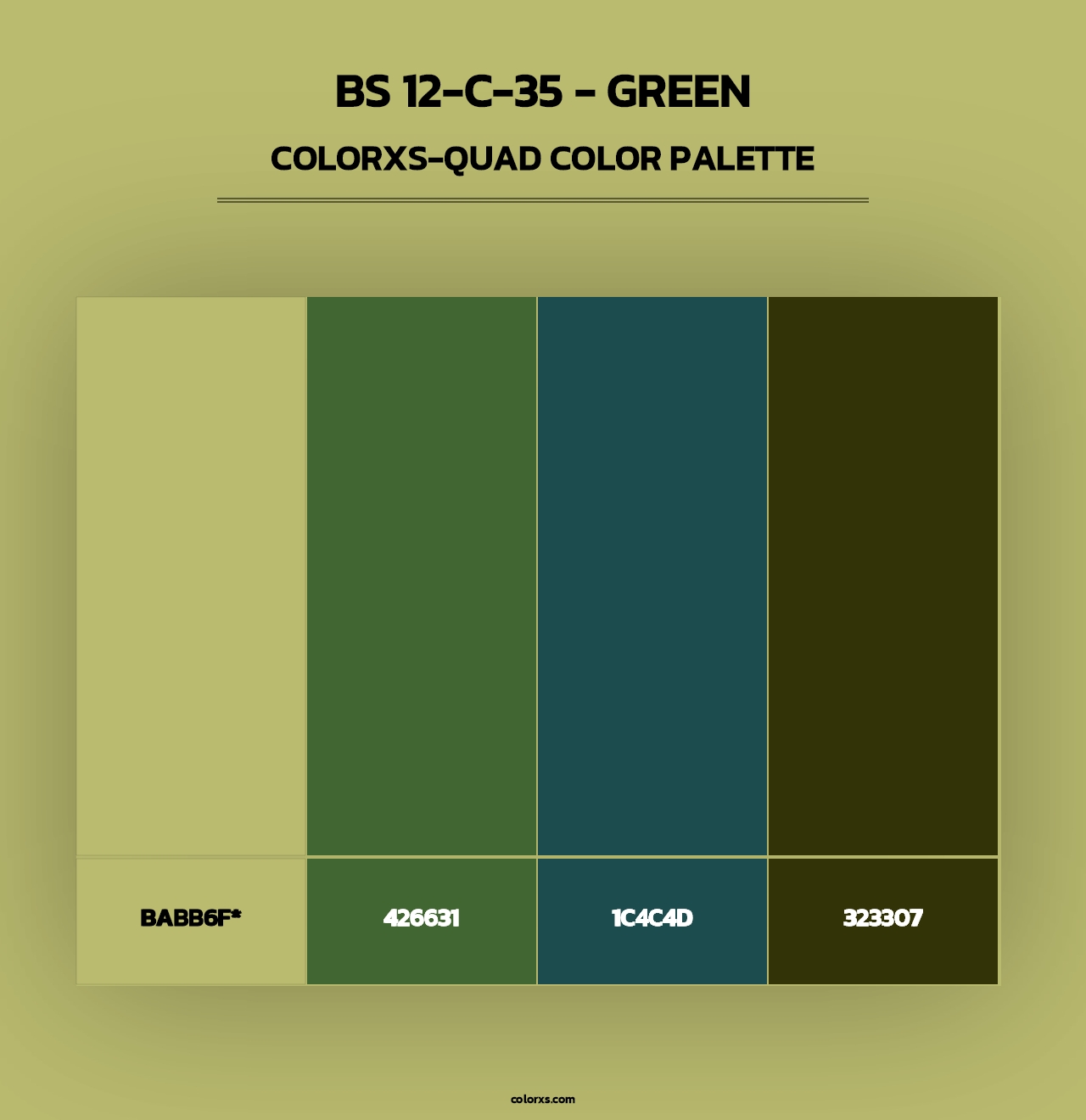 BS 12-C-35 - Green - Colorxs Quad Palette