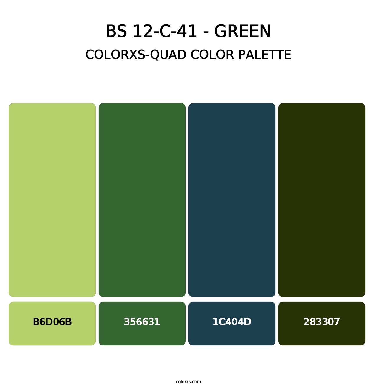 BS 12-C-41 - Green - Colorxs Quad Palette