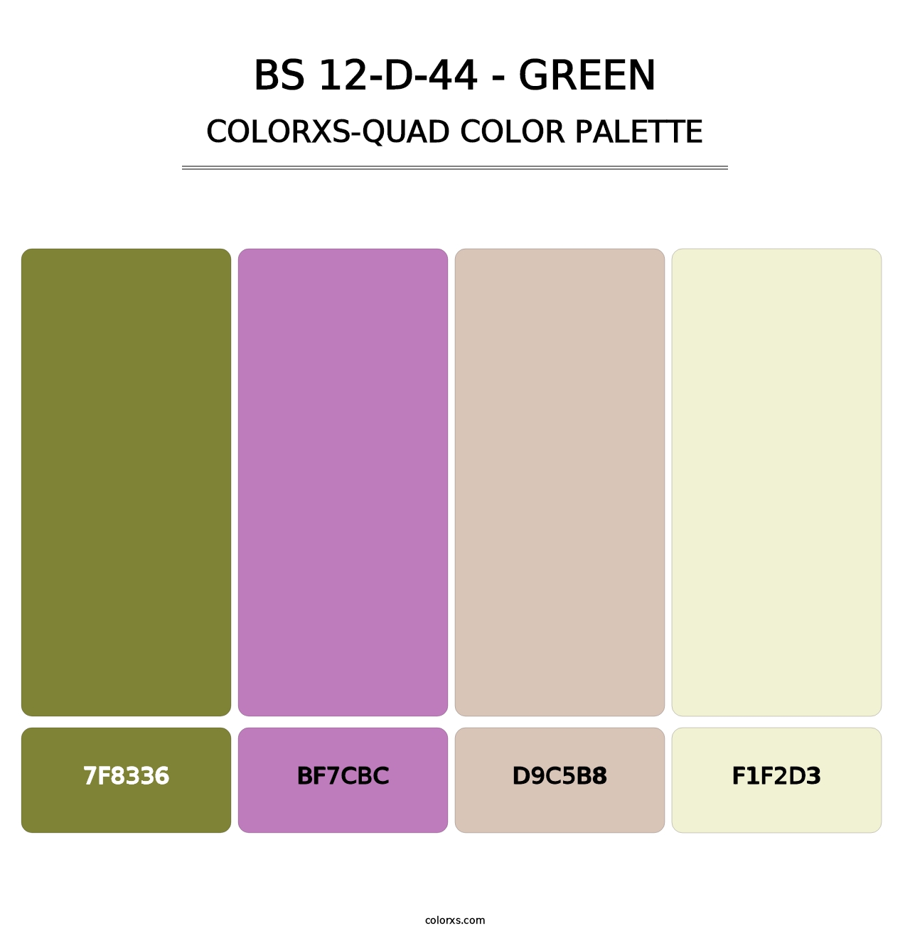 BS 12-D-44 - Green - Colorxs Quad Palette
