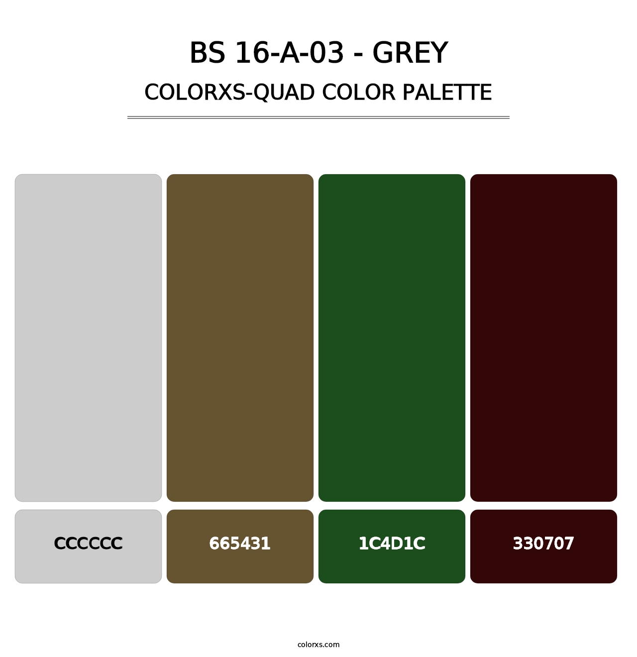 BS 16-A-03 - Grey - Colorxs Quad Palette