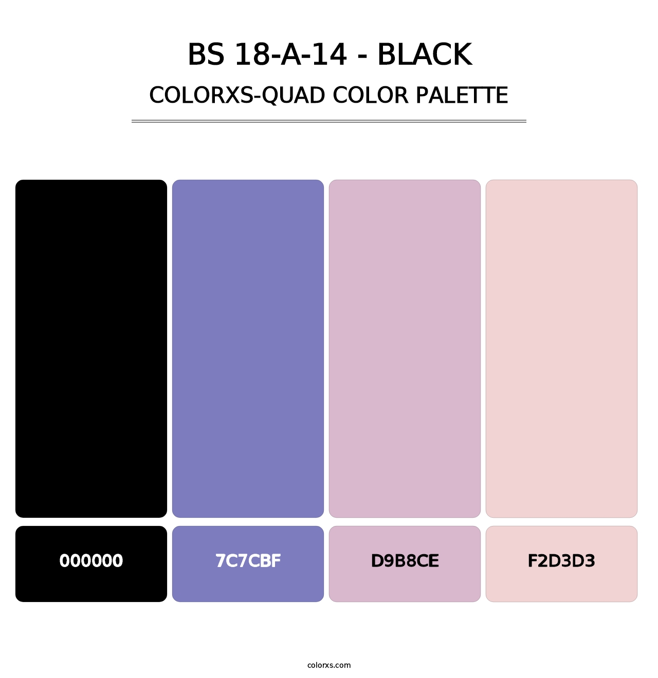 BS 18-A-14 - Black - Colorxs Quad Palette