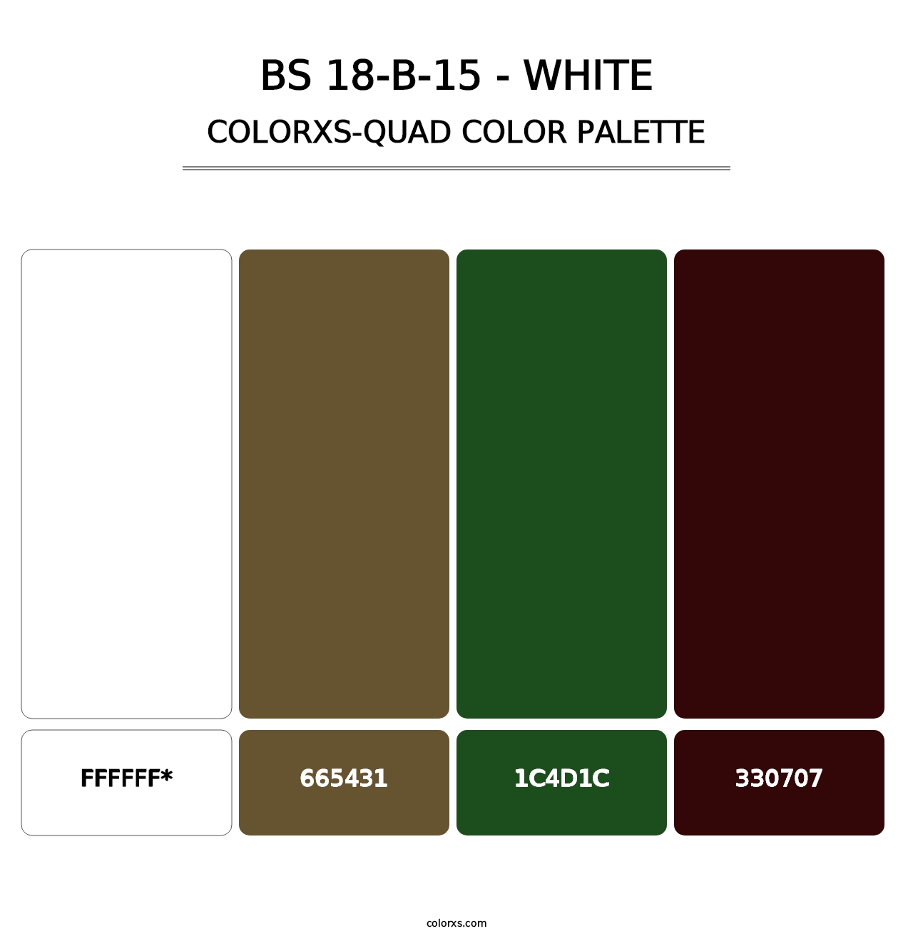 BS 18-B-15 - White - Colorxs Quad Palette