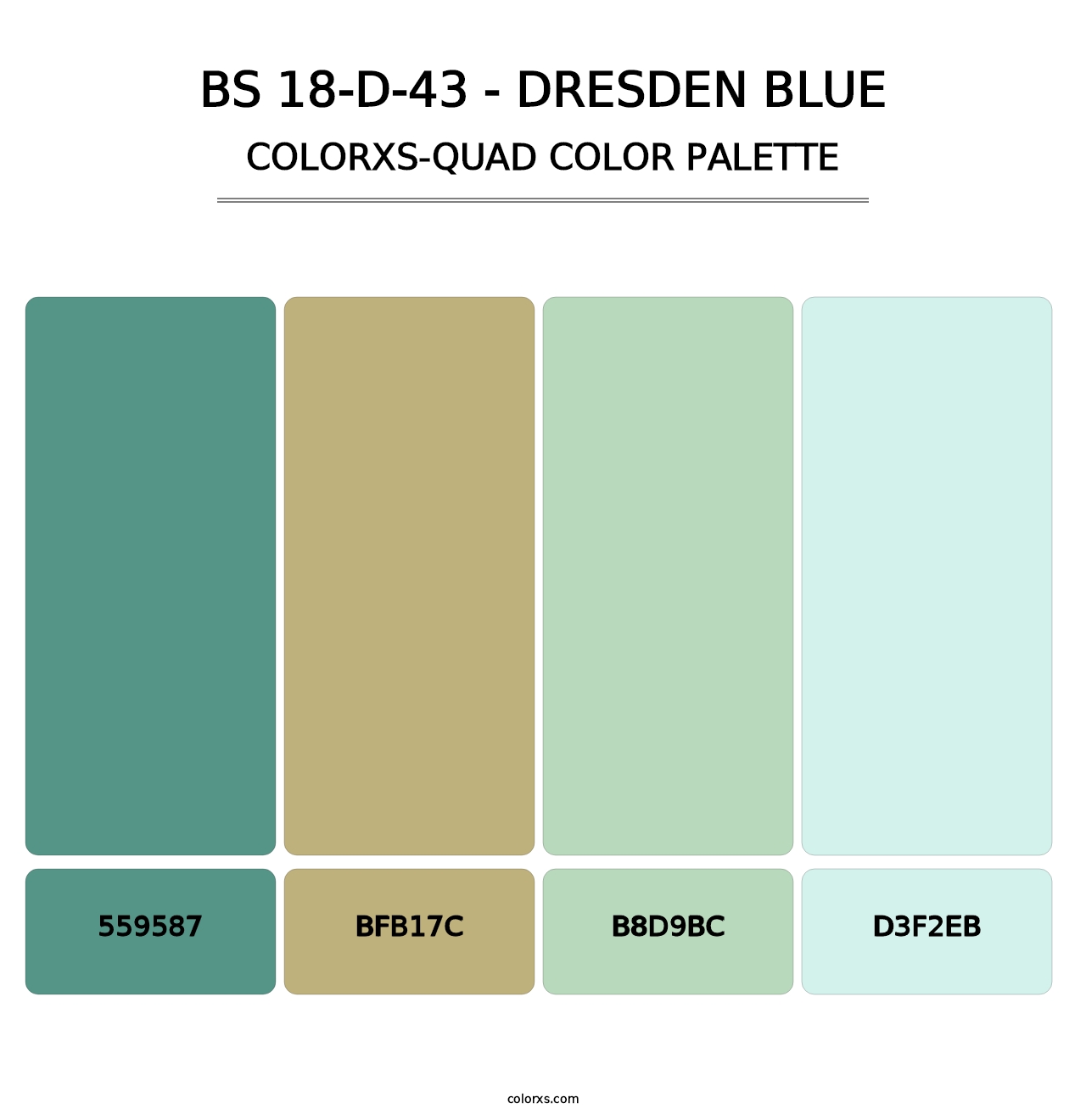 BS 18-D-43 - Dresden Blue - Colorxs Quad Palette