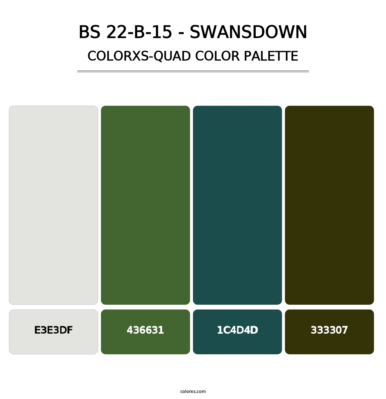 BS 22-B-15 - Swansdown - Colorxs Quad Palette
