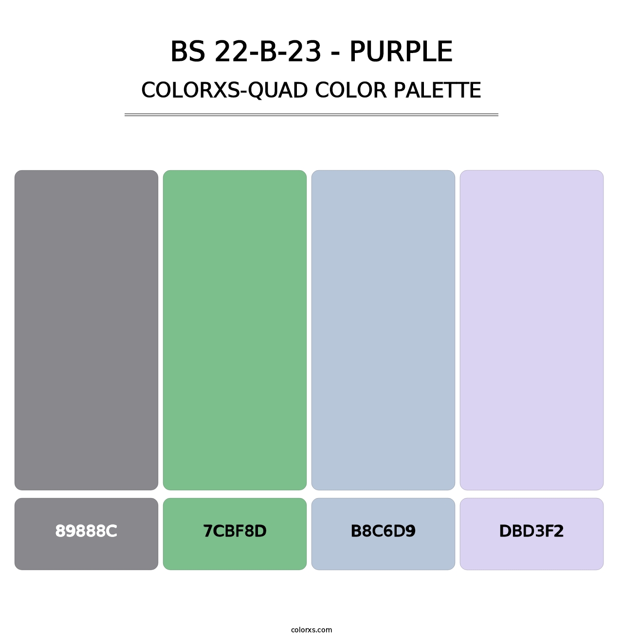 BS 22-B-23 - Purple - Colorxs Quad Palette