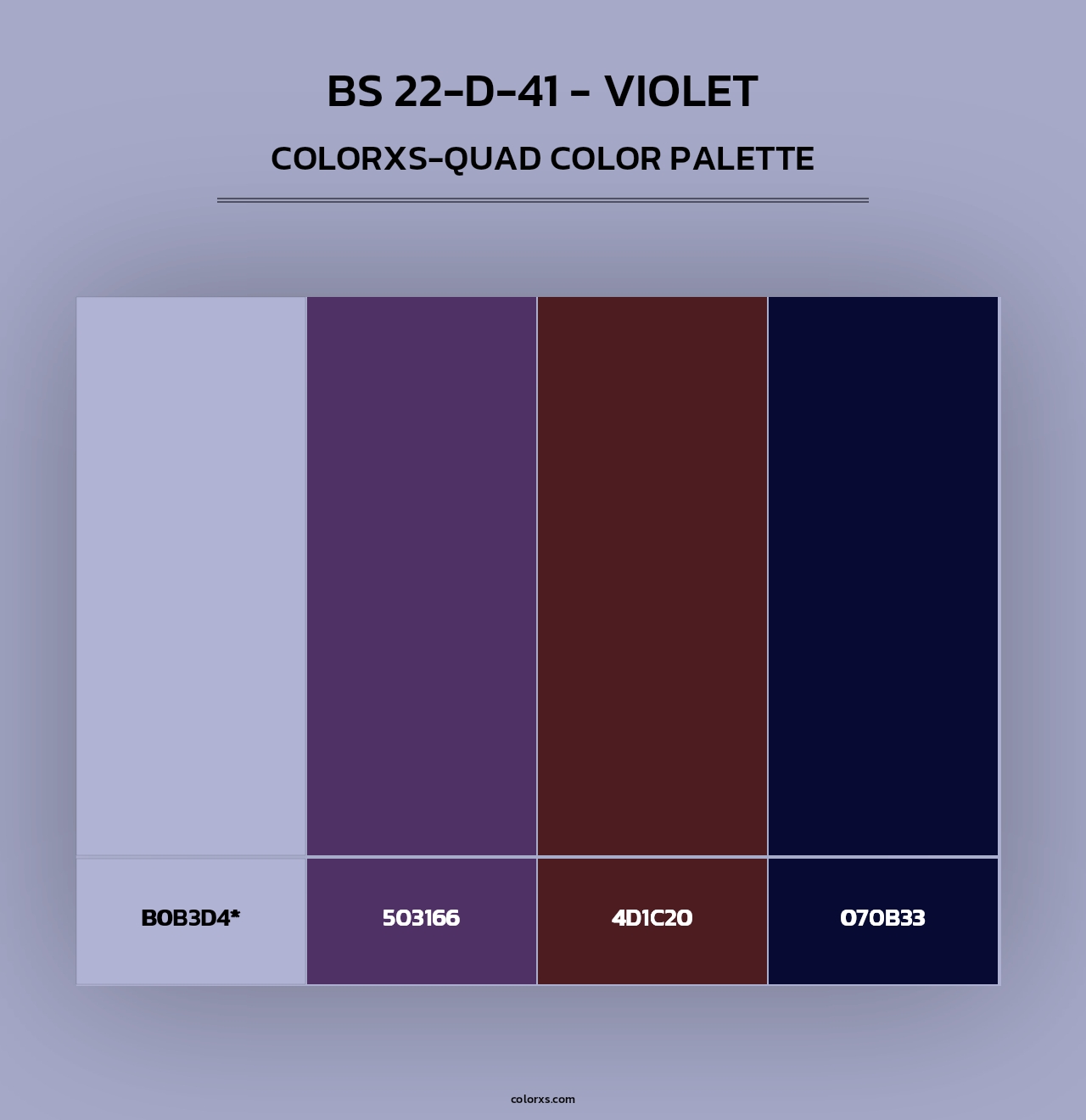 BS 22-D-41 - Violet - Colorxs Quad Palette