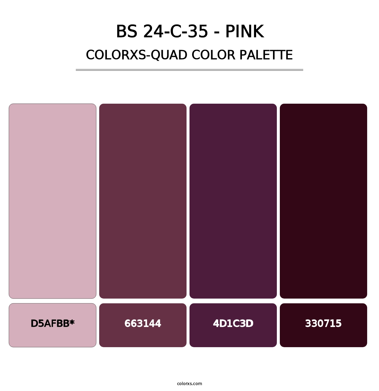 BS 24-C-35 - Pink - Colorxs Quad Palette