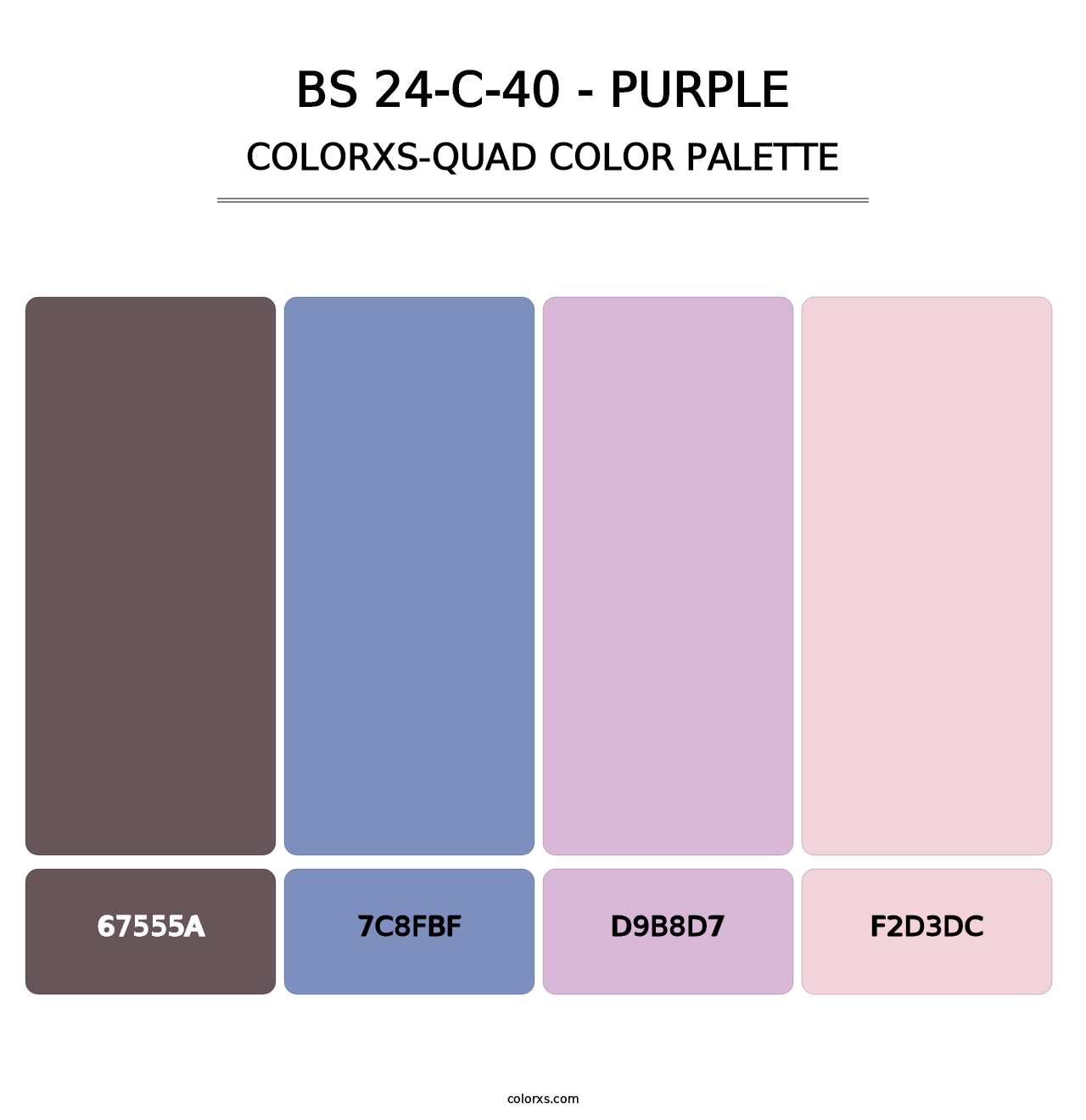BS 24-C-40 - Purple - Colorxs Quad Palette