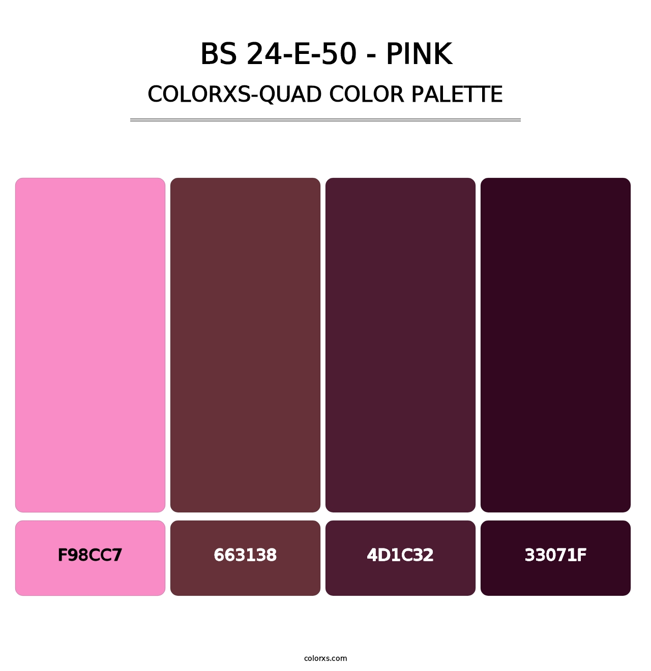 BS 24-E-50 - Pink - Colorxs Quad Palette