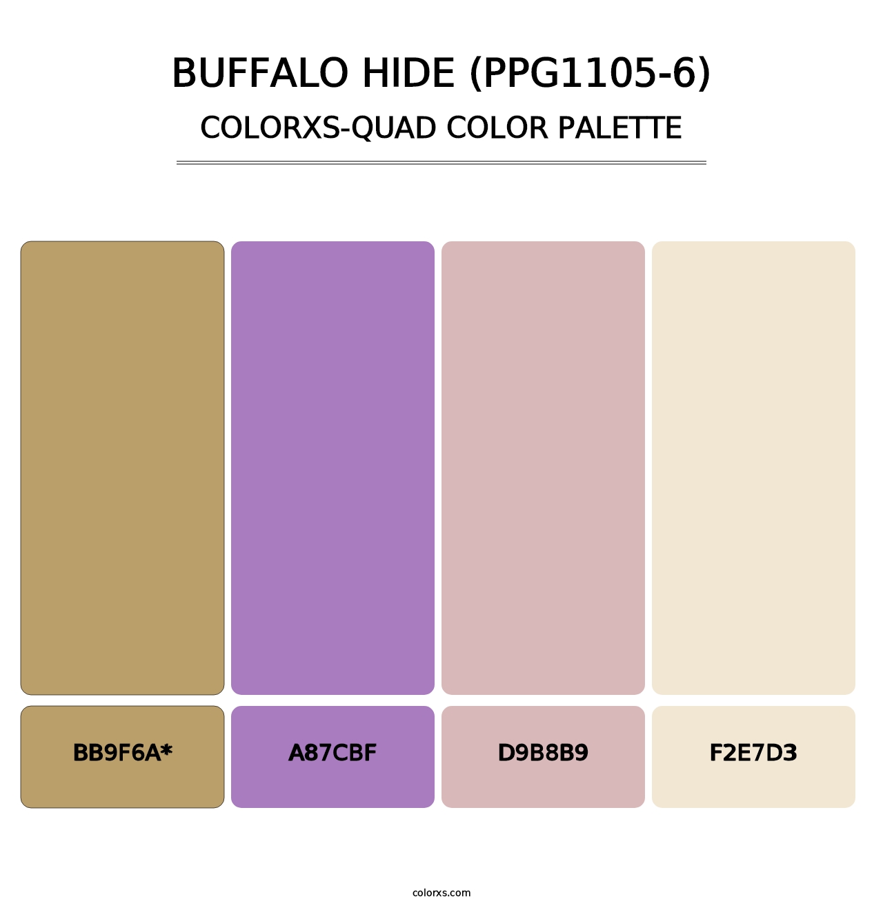 Buffalo Hide (PPG1105-6) - Colorxs Quad Palette