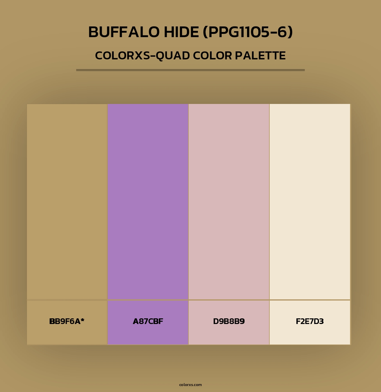 Buffalo Hide (PPG1105-6) - Colorxs Quad Palette
