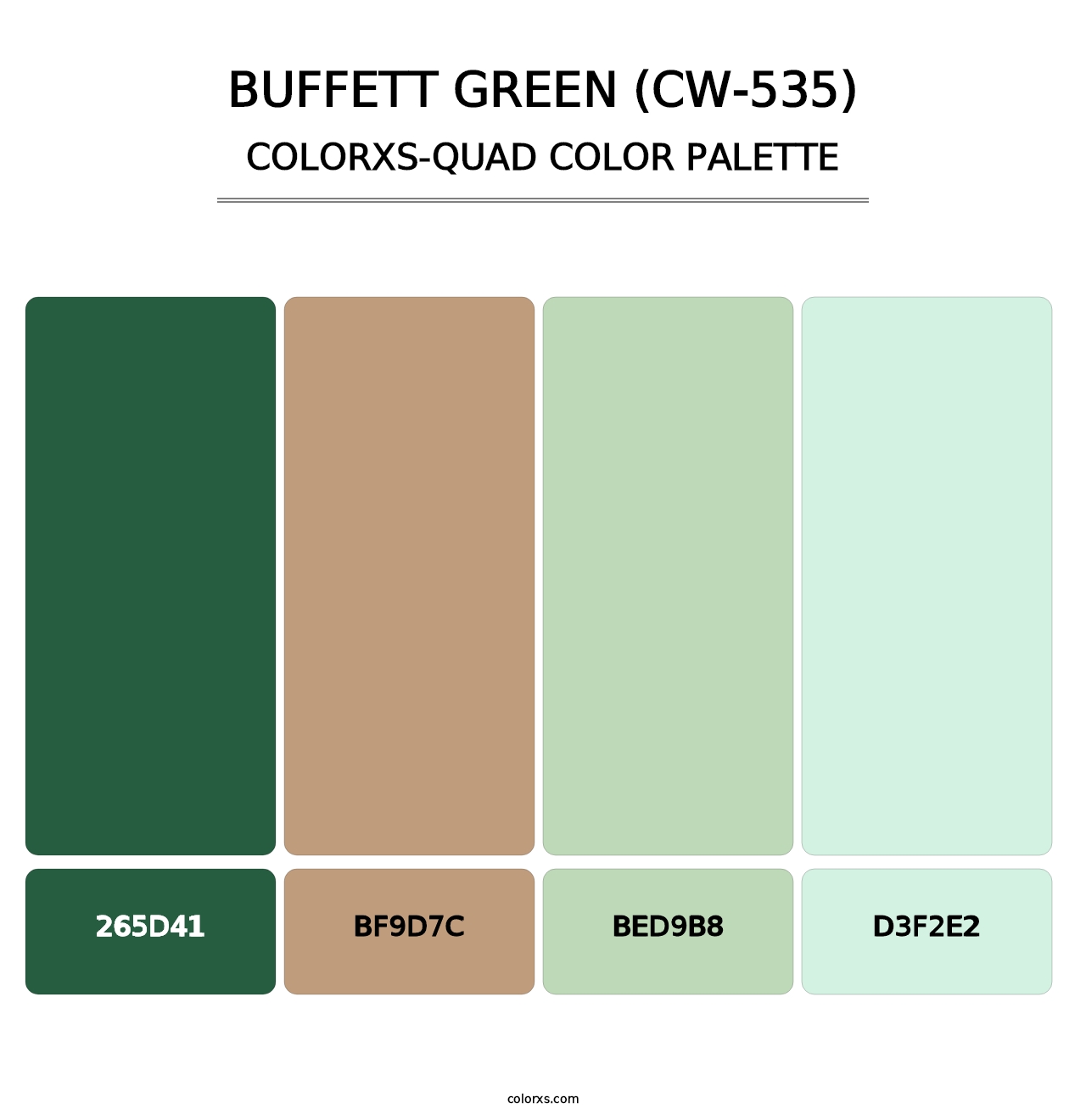 Buffett Green (CW-535) - Colorxs Quad Palette