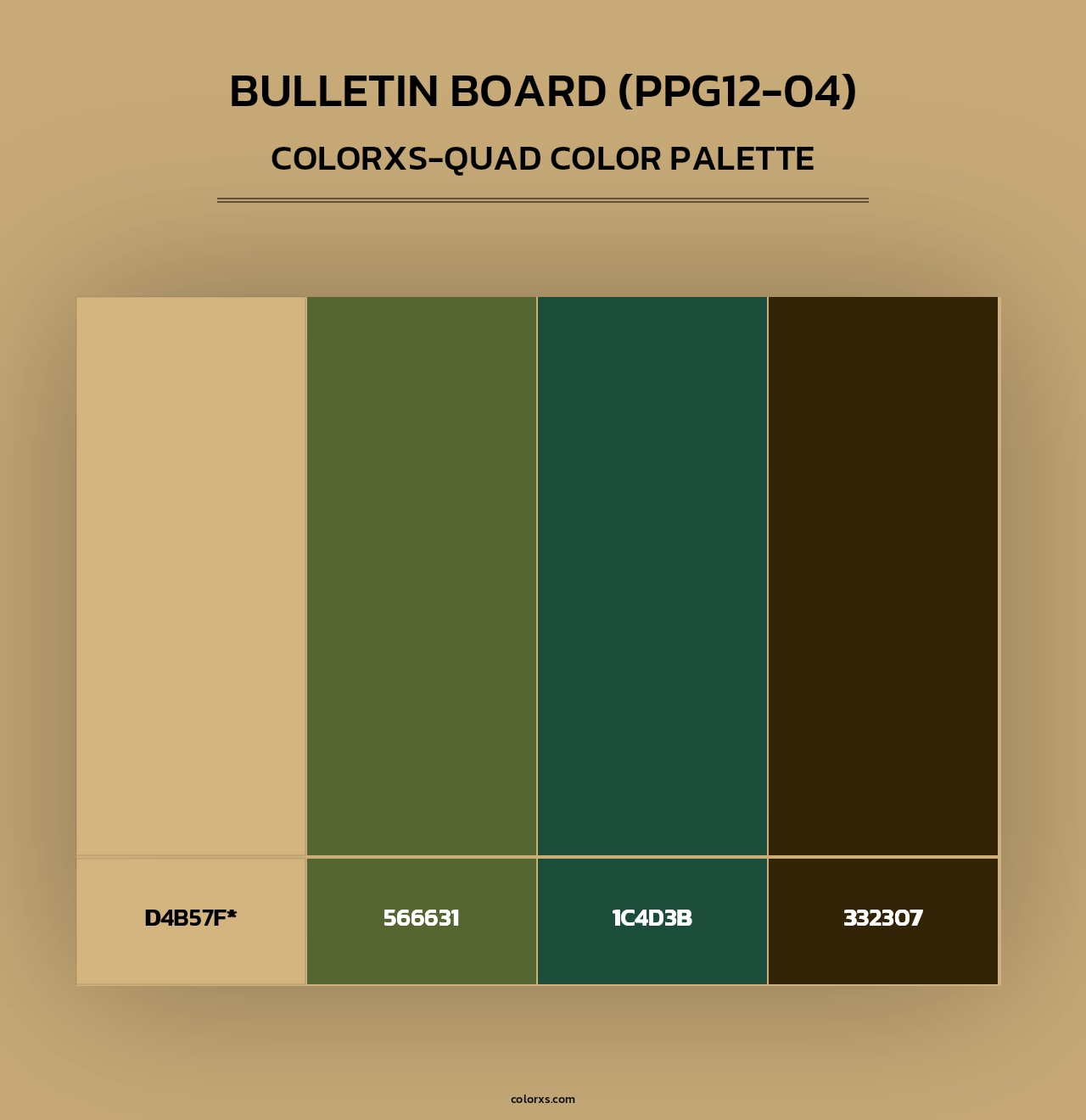 Bulletin Board (PPG12-04) - Colorxs Quad Palette