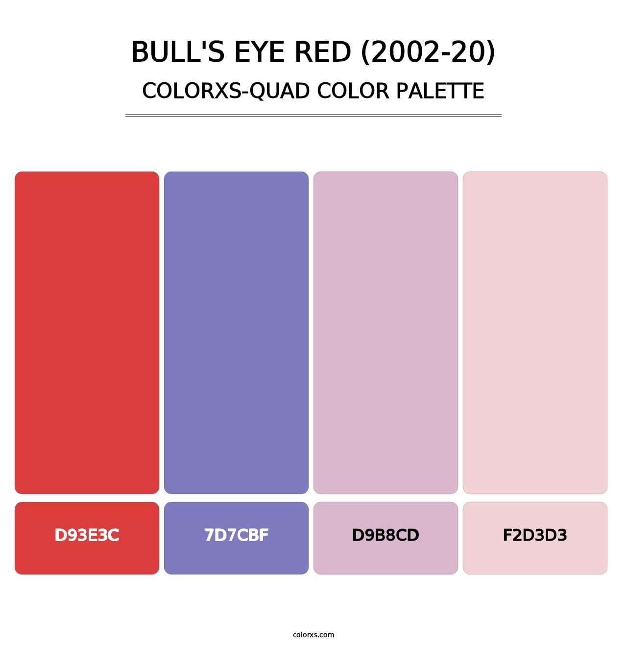 Bull's Eye Red (2002-20) - Colorxs Quad Palette