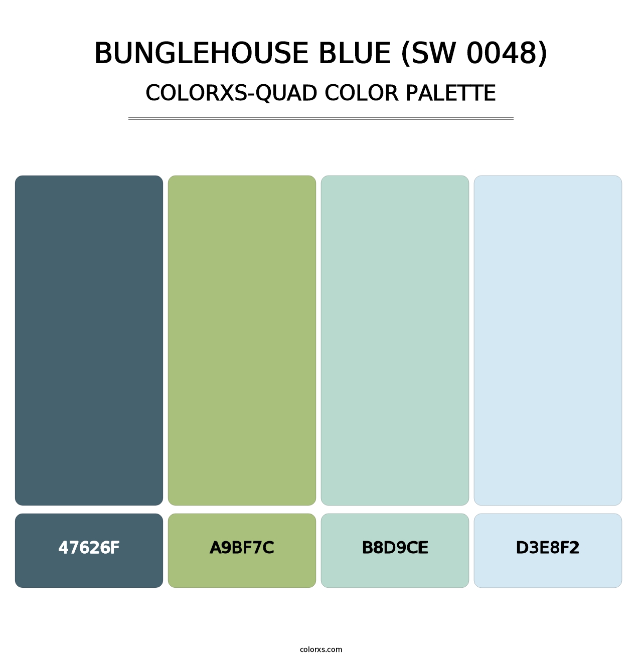 Bunglehouse Blue (SW 0048) - Colorxs Quad Palette