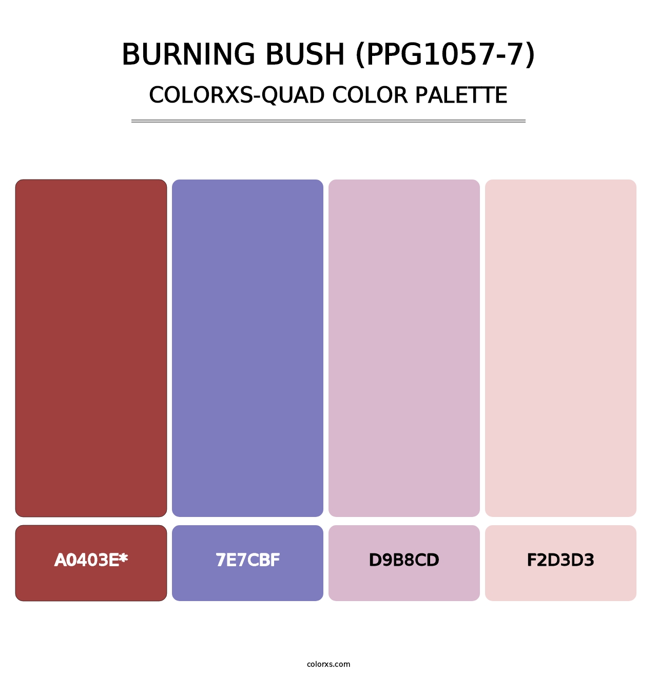 Burning Bush (PPG1057-7) - Colorxs Quad Palette