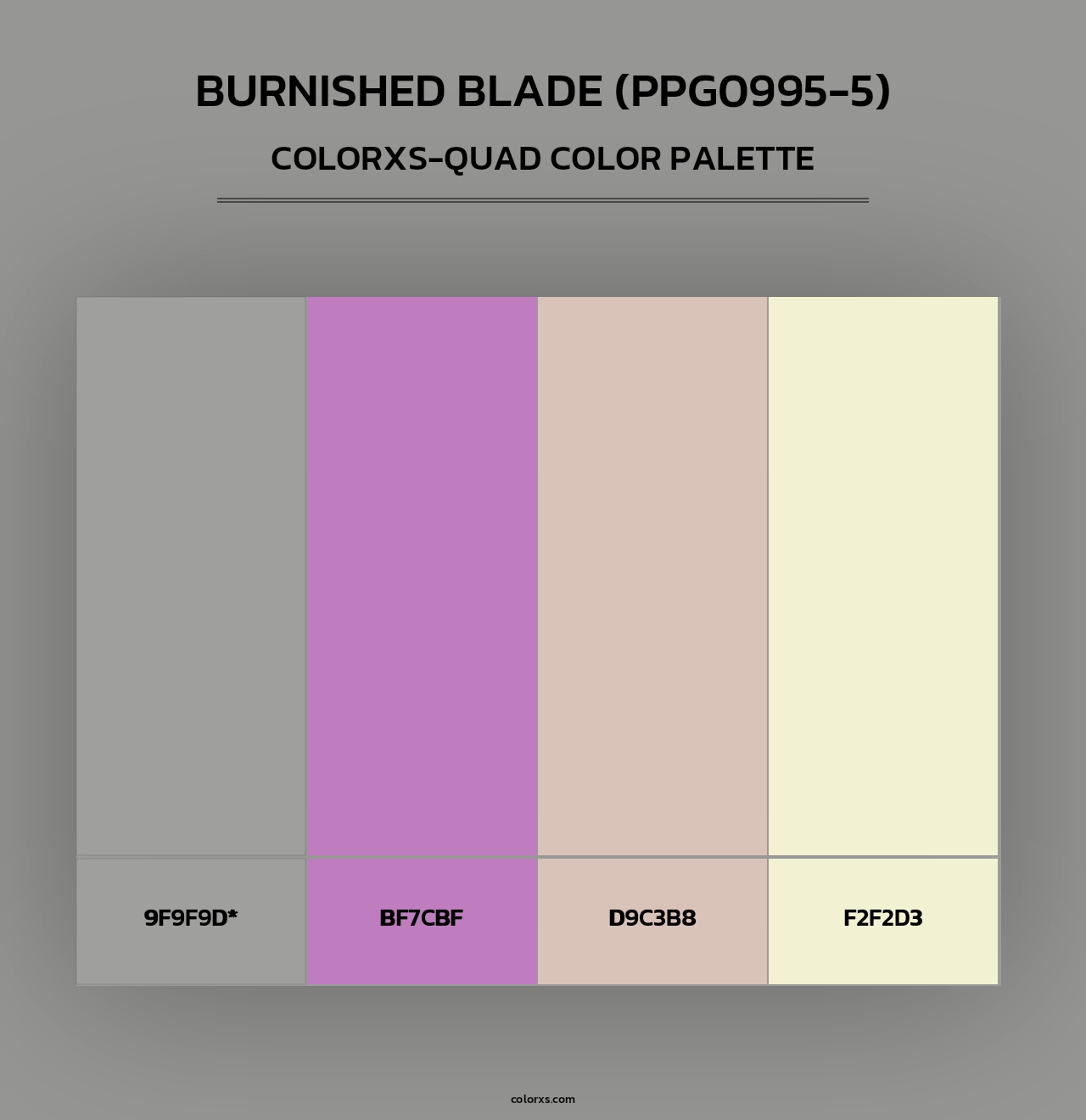 Burnished Blade (PPG0995-5) - Colorxs Quad Palette