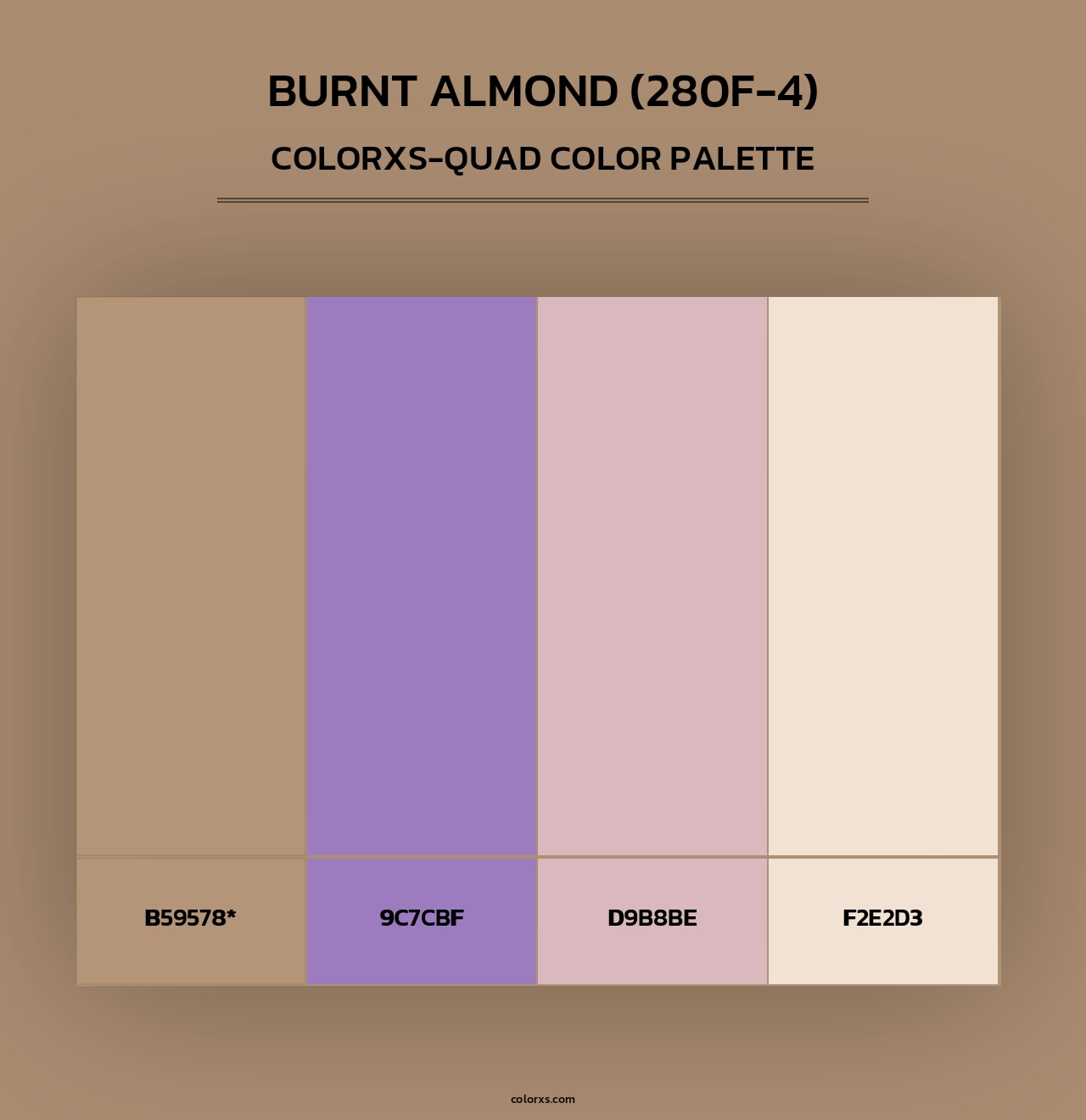Burnt Almond (280F-4) - Colorxs Quad Palette