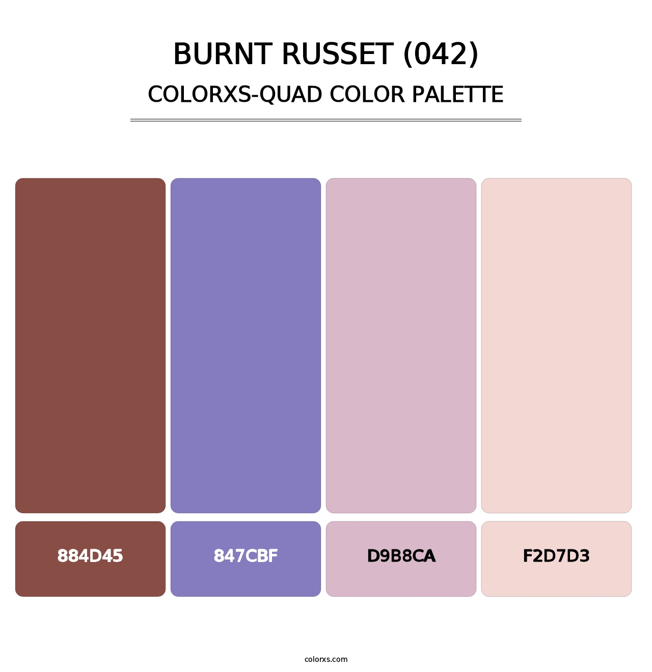Burnt Russet (042) - Colorxs Quad Palette