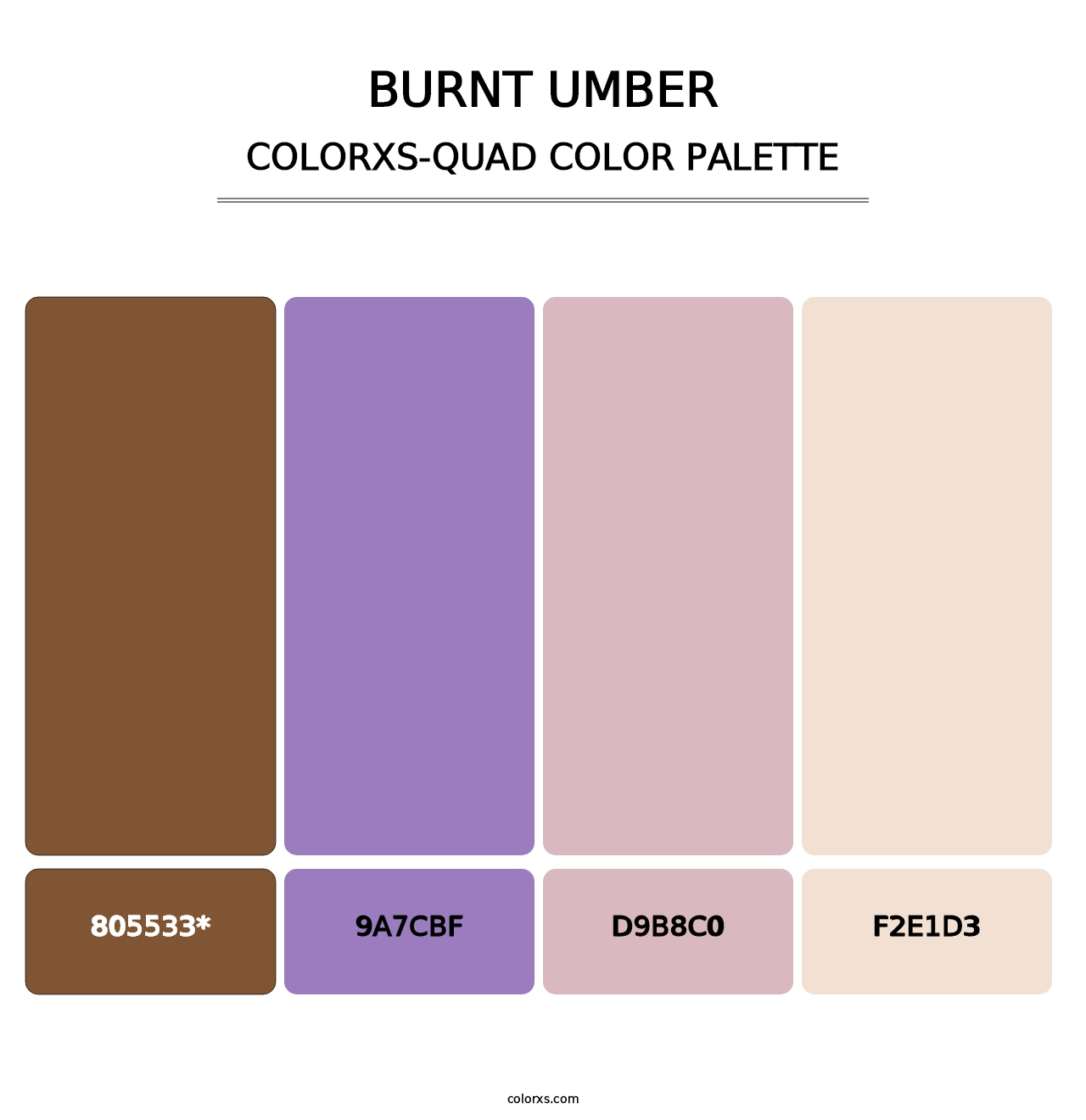 Burnt Umber - Colorxs Quad Palette