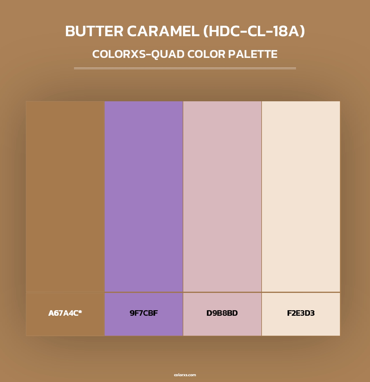 Butter Caramel (HDC-CL-18A) - Colorxs Quad Palette