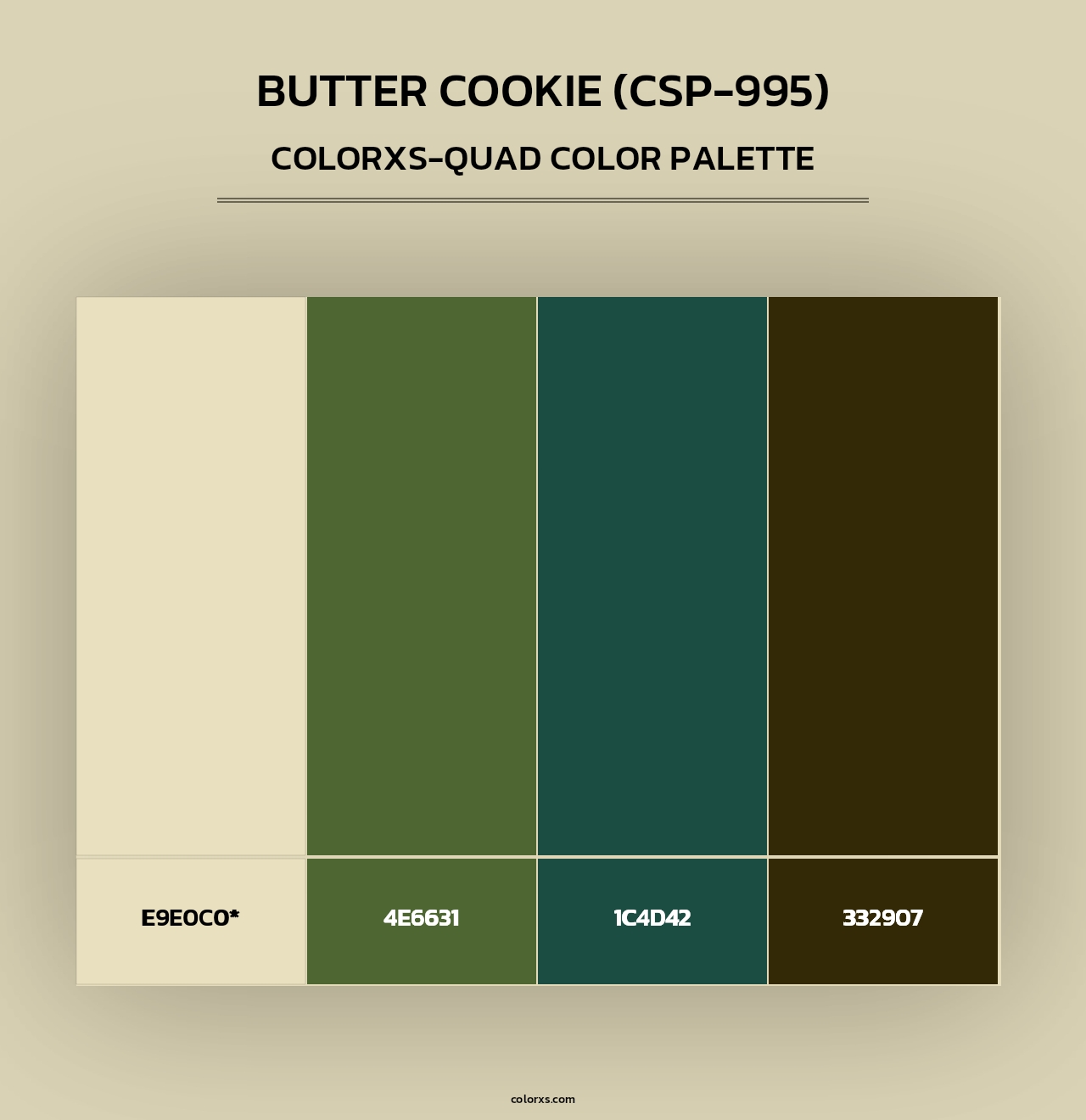 Butter Cookie (CSP-995) - Colorxs Quad Palette