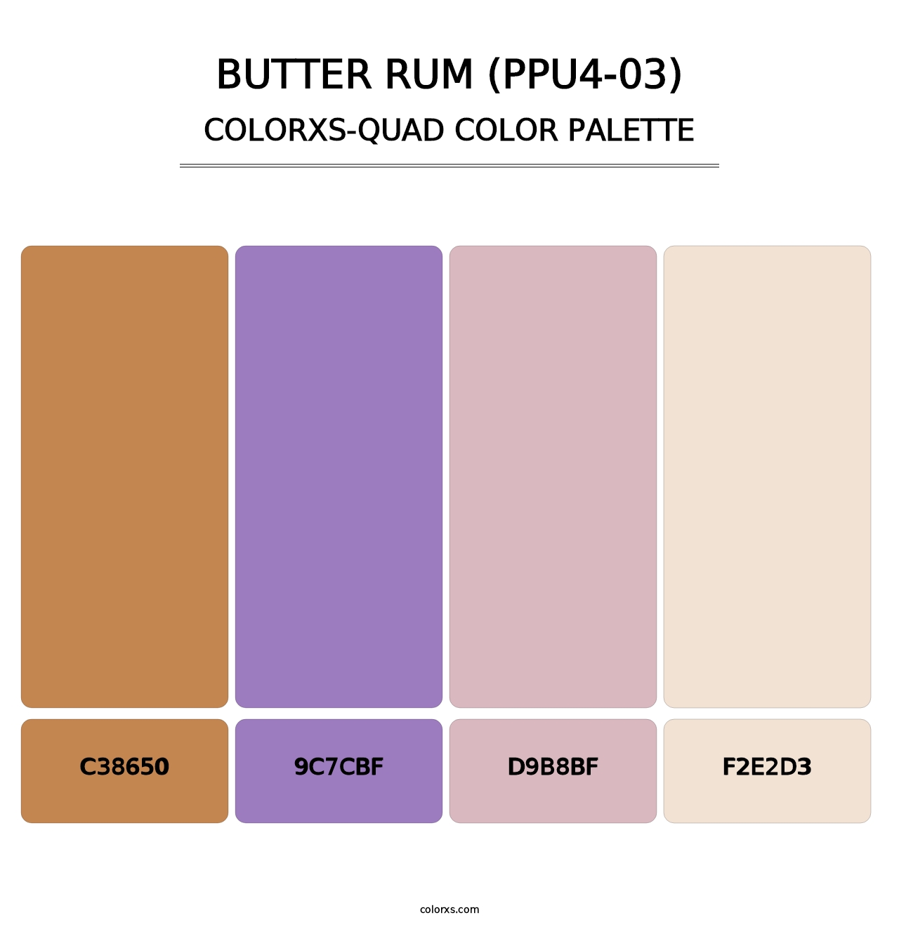 Butter Rum (PPU4-03) - Colorxs Quad Palette