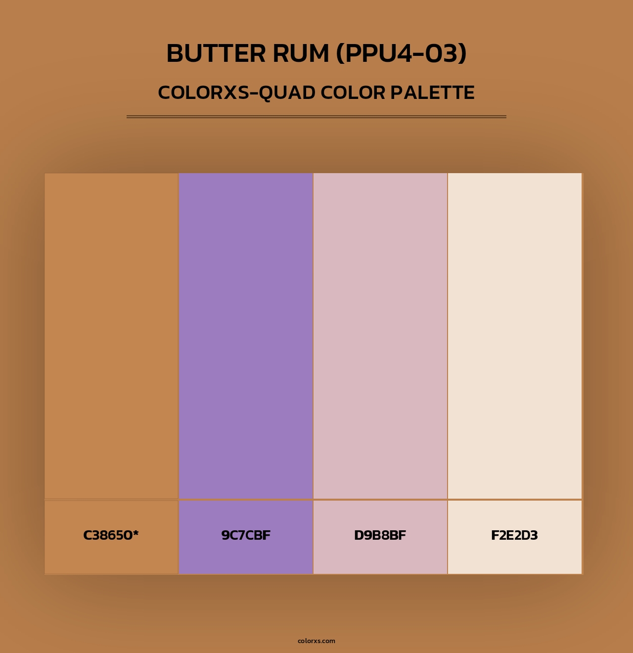 Butter Rum (PPU4-03) - Colorxs Quad Palette