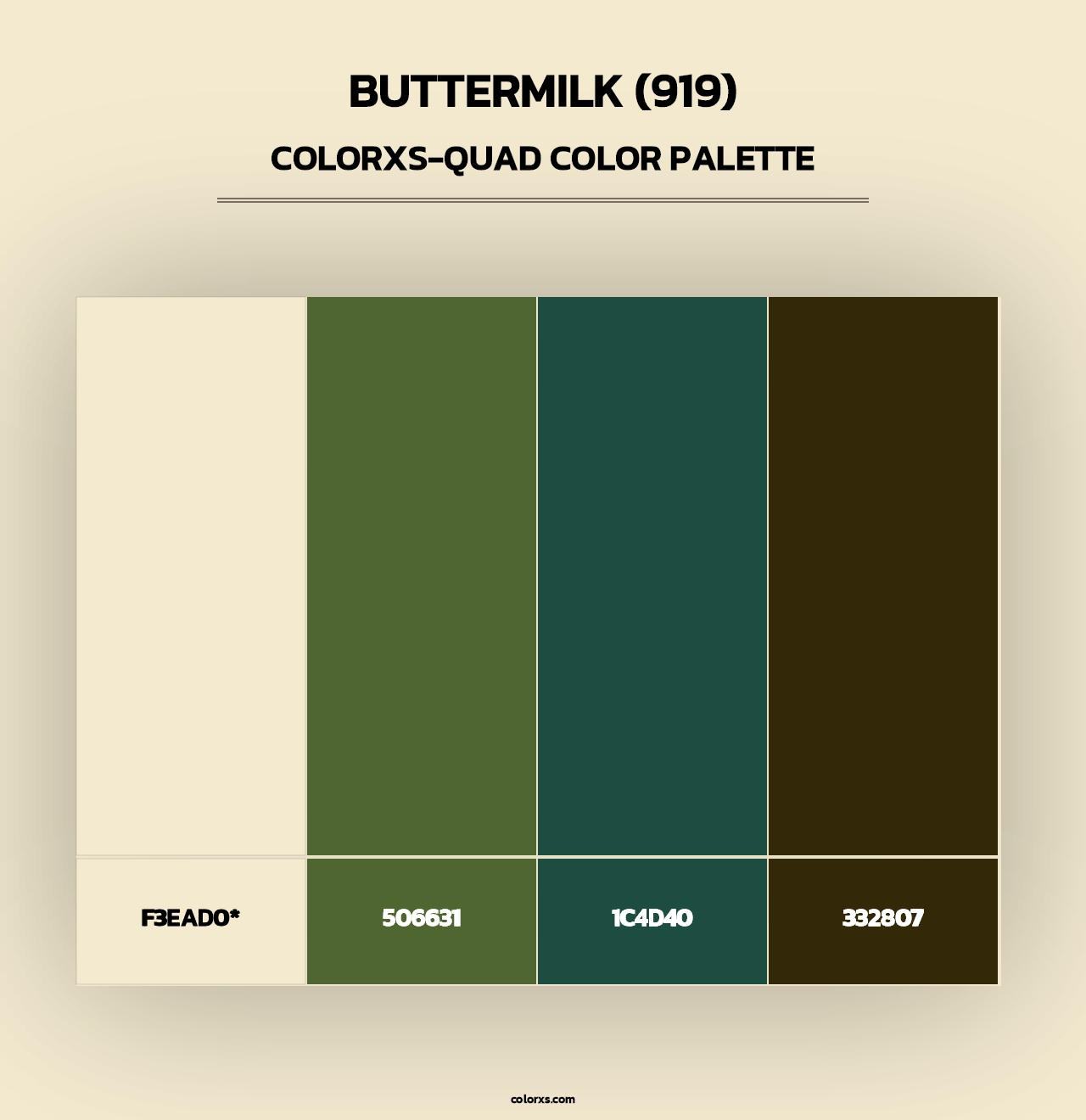 Buttermilk (919) - Colorxs Quad Palette