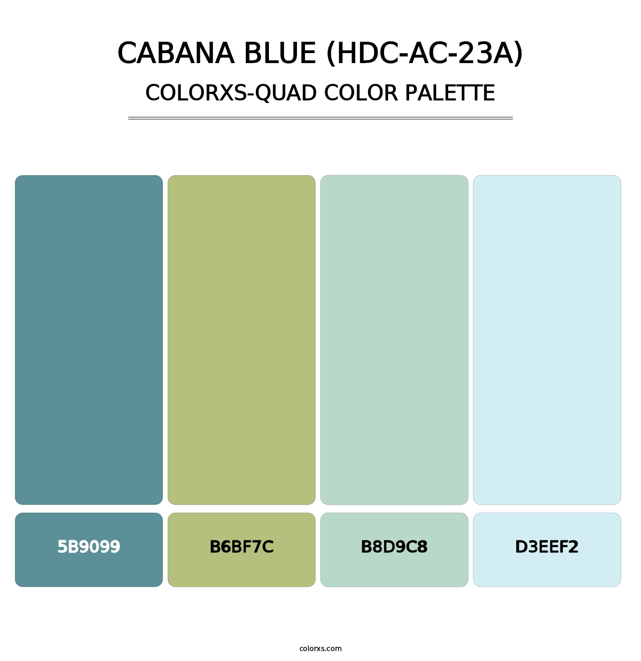 Cabana Blue (HDC-AC-23A) - Colorxs Quad Palette