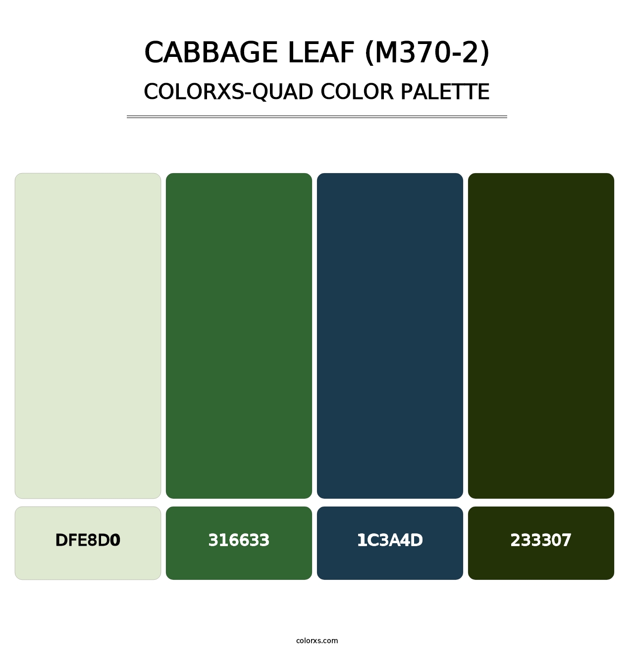 Cabbage Leaf (M370-2) - Colorxs Quad Palette