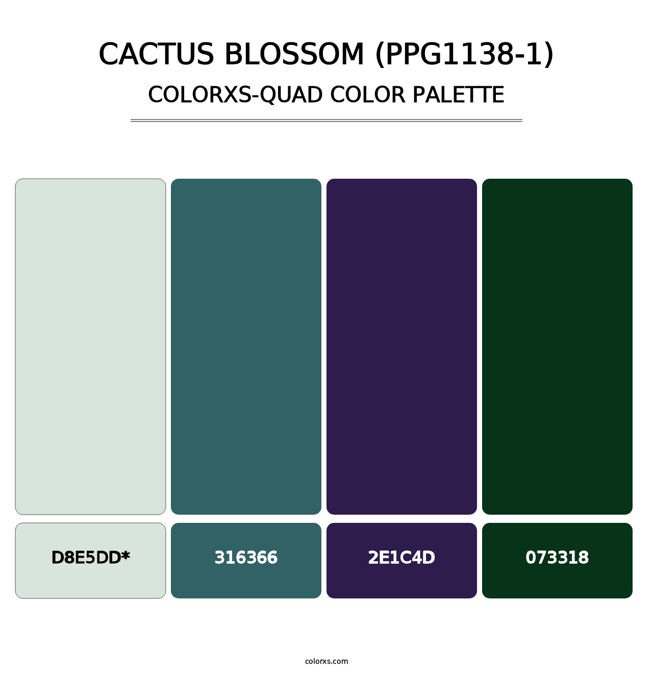 Cactus Blossom (PPG1138-1) - Colorxs Quad Palette