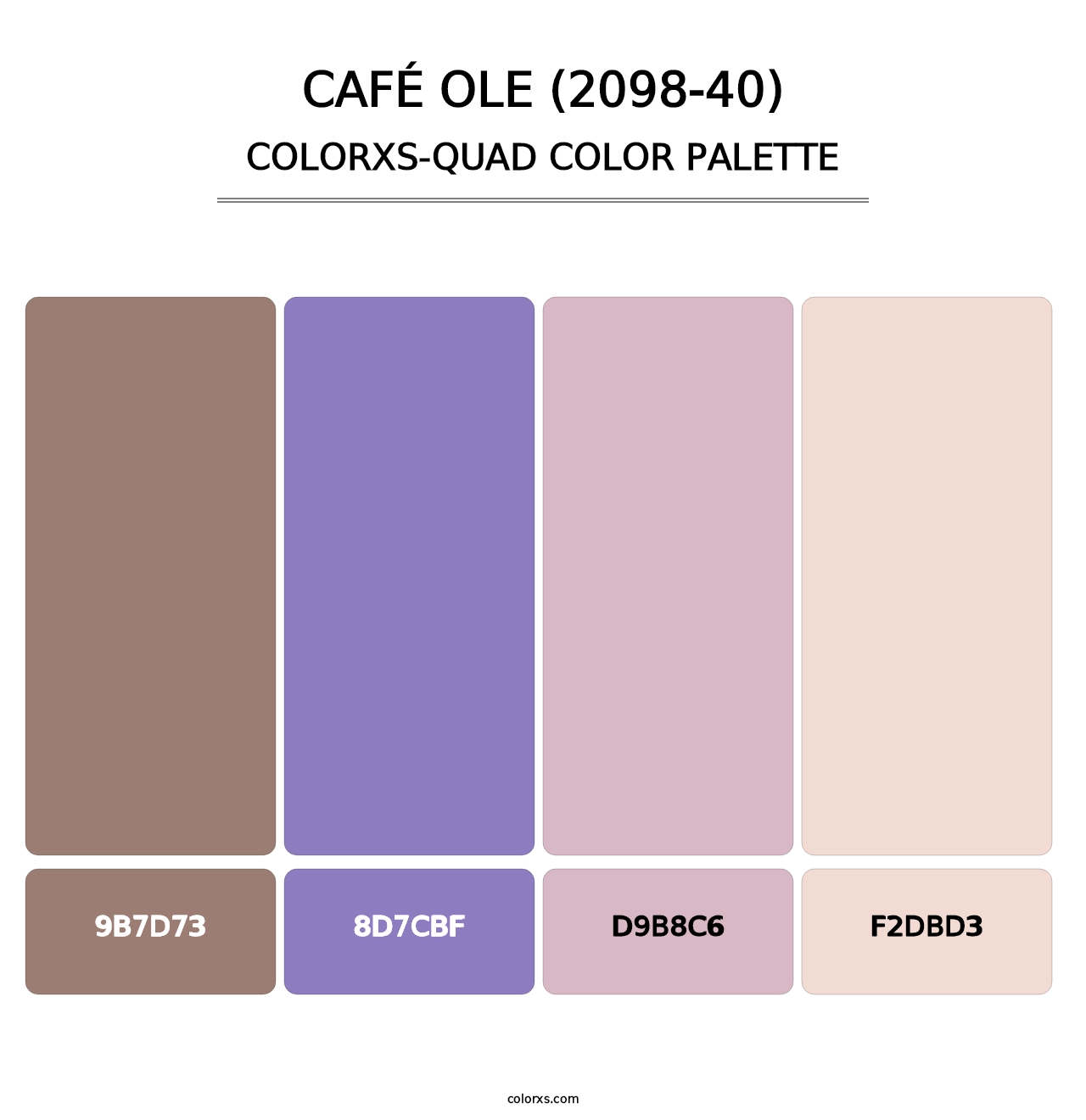 Café Ole (2098-40) - Colorxs Quad Palette