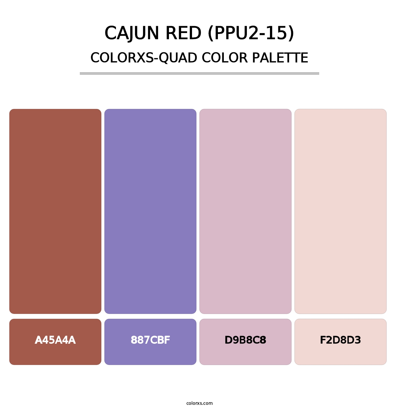 Cajun Red (PPU2-15) - Colorxs Quad Palette