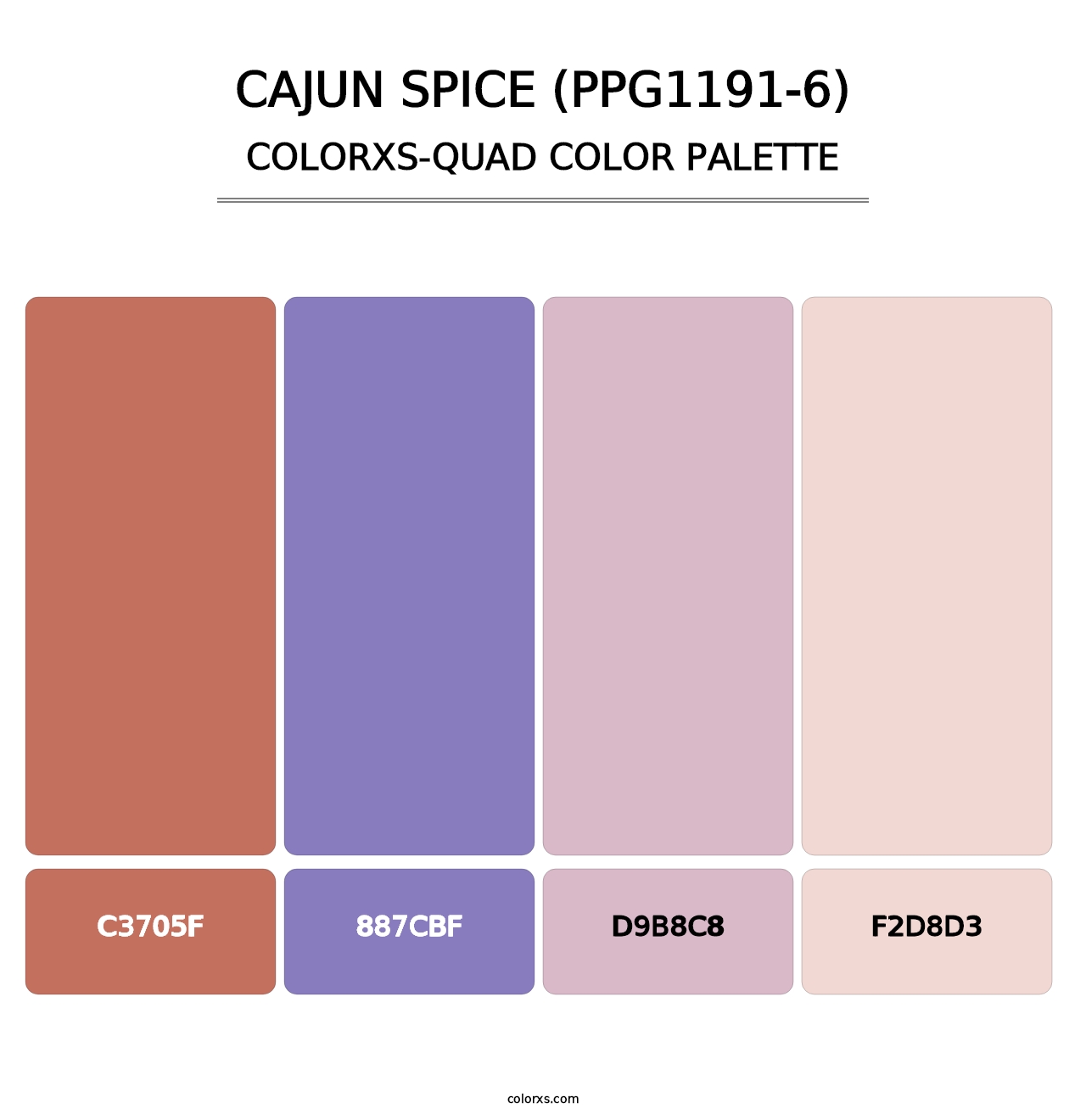 Cajun Spice (PPG1191-6) - Colorxs Quad Palette