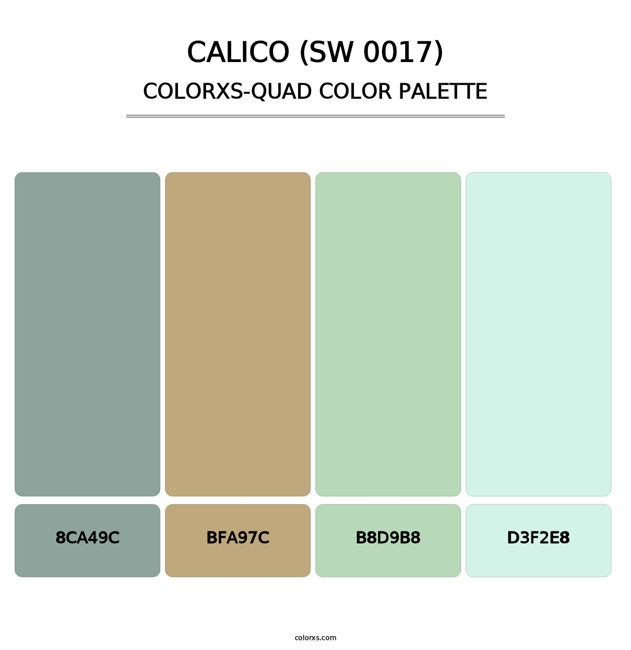 Calico (SW 0017) - Colorxs Quad Palette