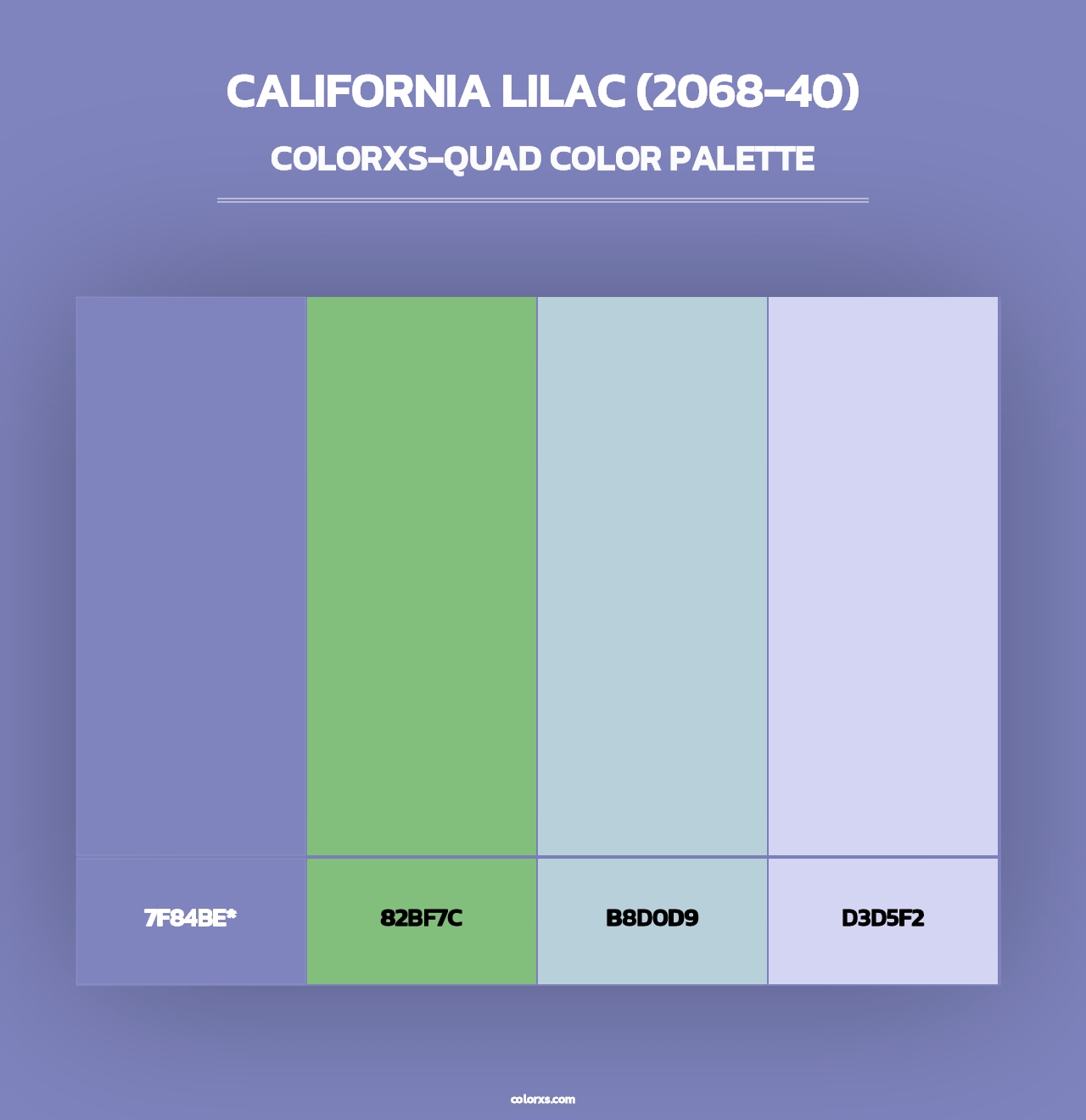 California Lilac (2068-40) - Colorxs Quad Palette