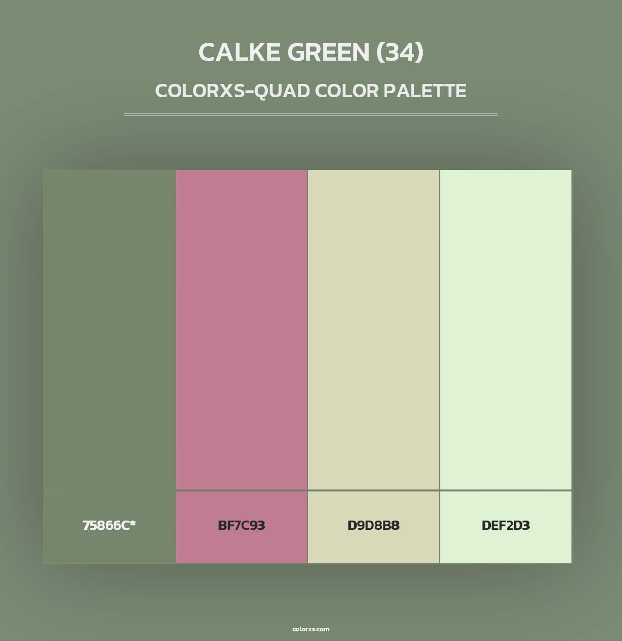 Calke Green (34) - Colorxs Quad Palette